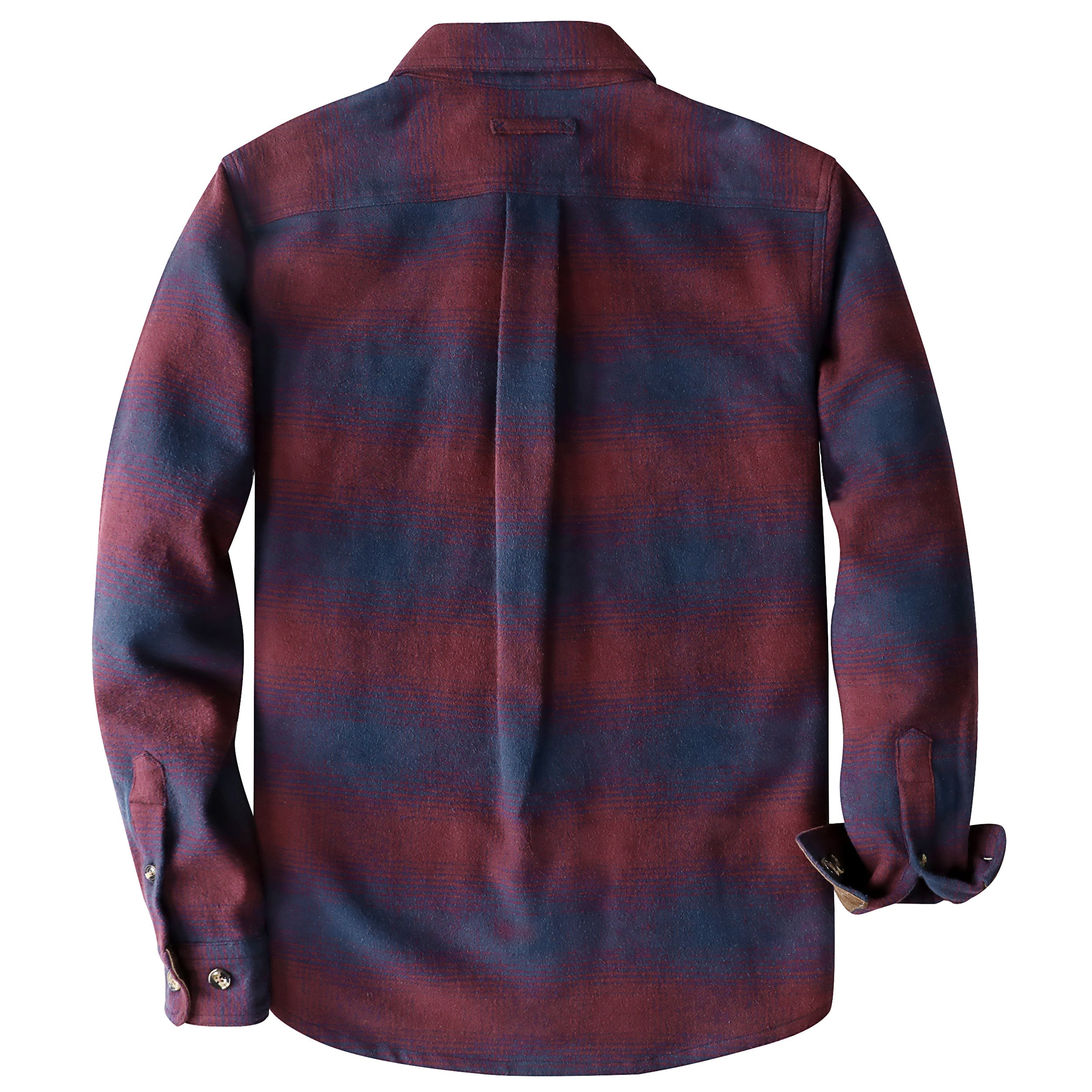 Dubinik® 13oz Ultra Heavyweight Flannel Shirt for Men Long Sleeve Casual Button Down Soft Pure Cotton Plaid Warm Suede Cuffs#0082005