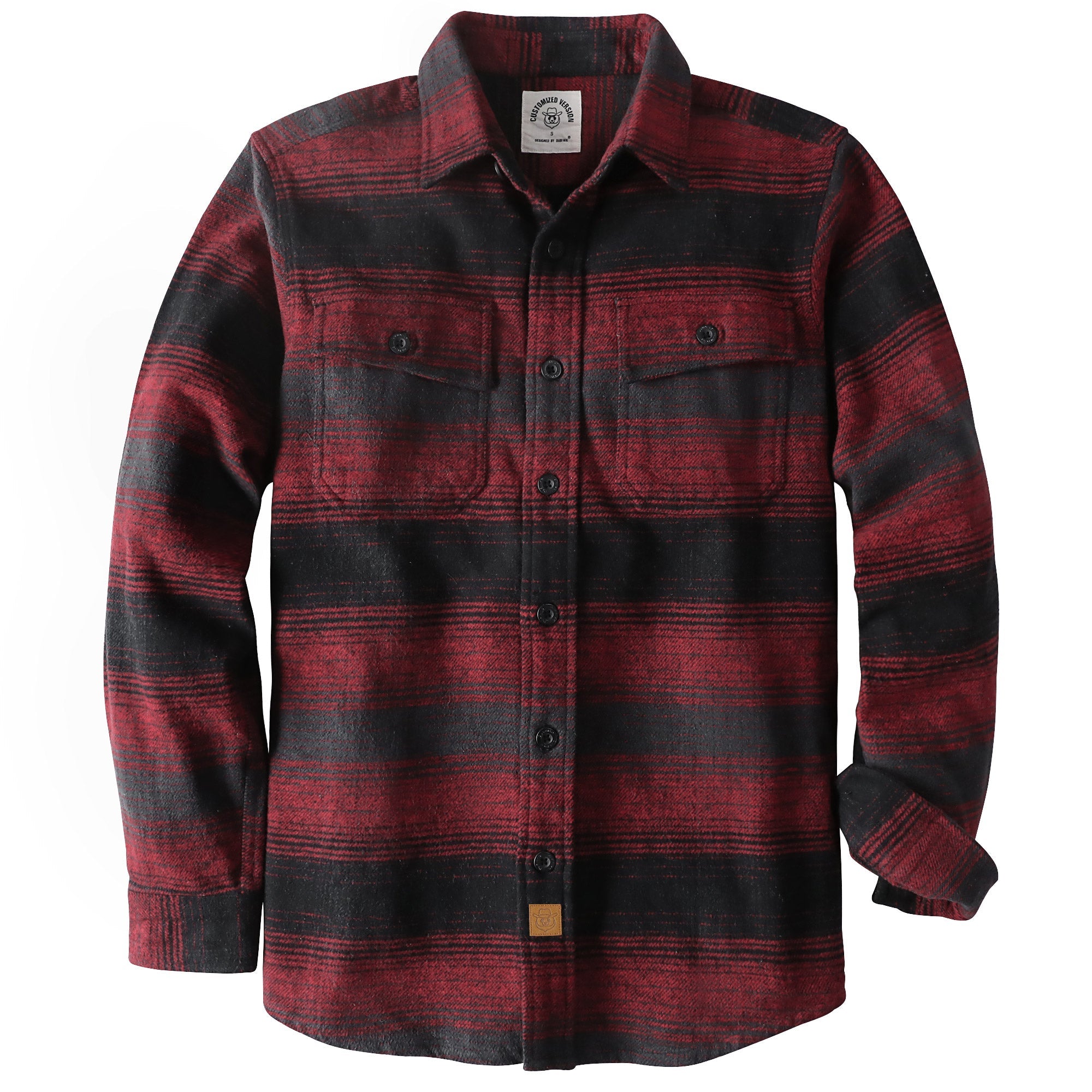 Dubinik® 13oz Ultra Heavyweight Flannel Shirt for Men Long Sleeve Mens Plaid Button Down Shirts for Men Vintage 100% Cotton#0081007