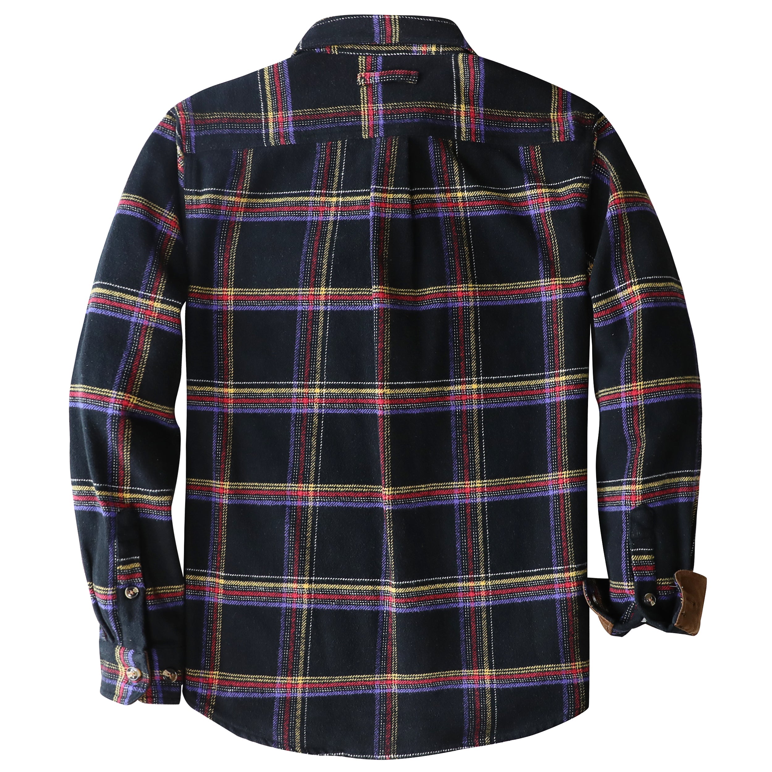 Dubinik® 13oz Ultra Heavyweight Flannel Shirt for Men Long Sleeve Casual Button Down Soft Pure Cotton Plaid Warm Suede Cuffs#0082007