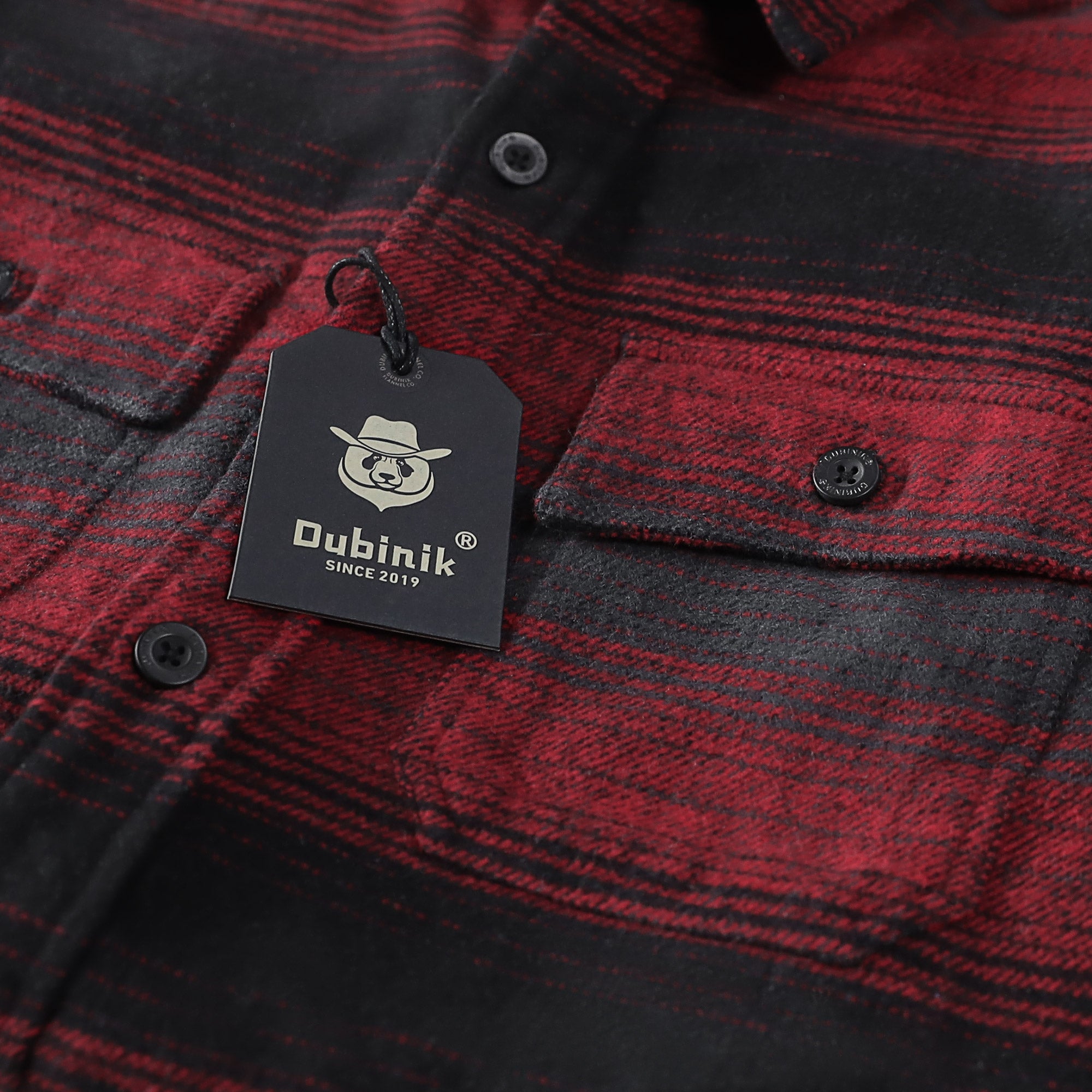 Dubinik® 13oz Ultra Heavyweight Flannel Shirt for Men Long Sleeve Mens Plaid Button Down Shirts for Men Vintage 100% Cotton#0081007