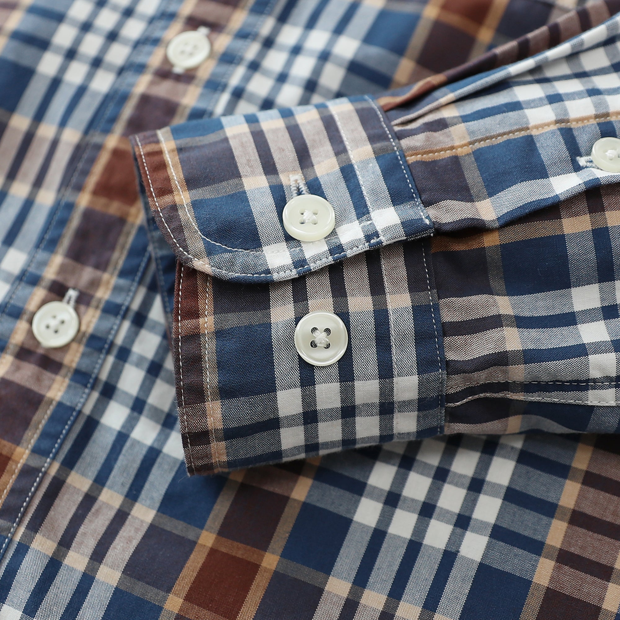 Dubinik® Mens Long Sleeve Button Down Shirts Casual Plaid Shirt with Practical Double Pockets Comfortable and Soft#0050027