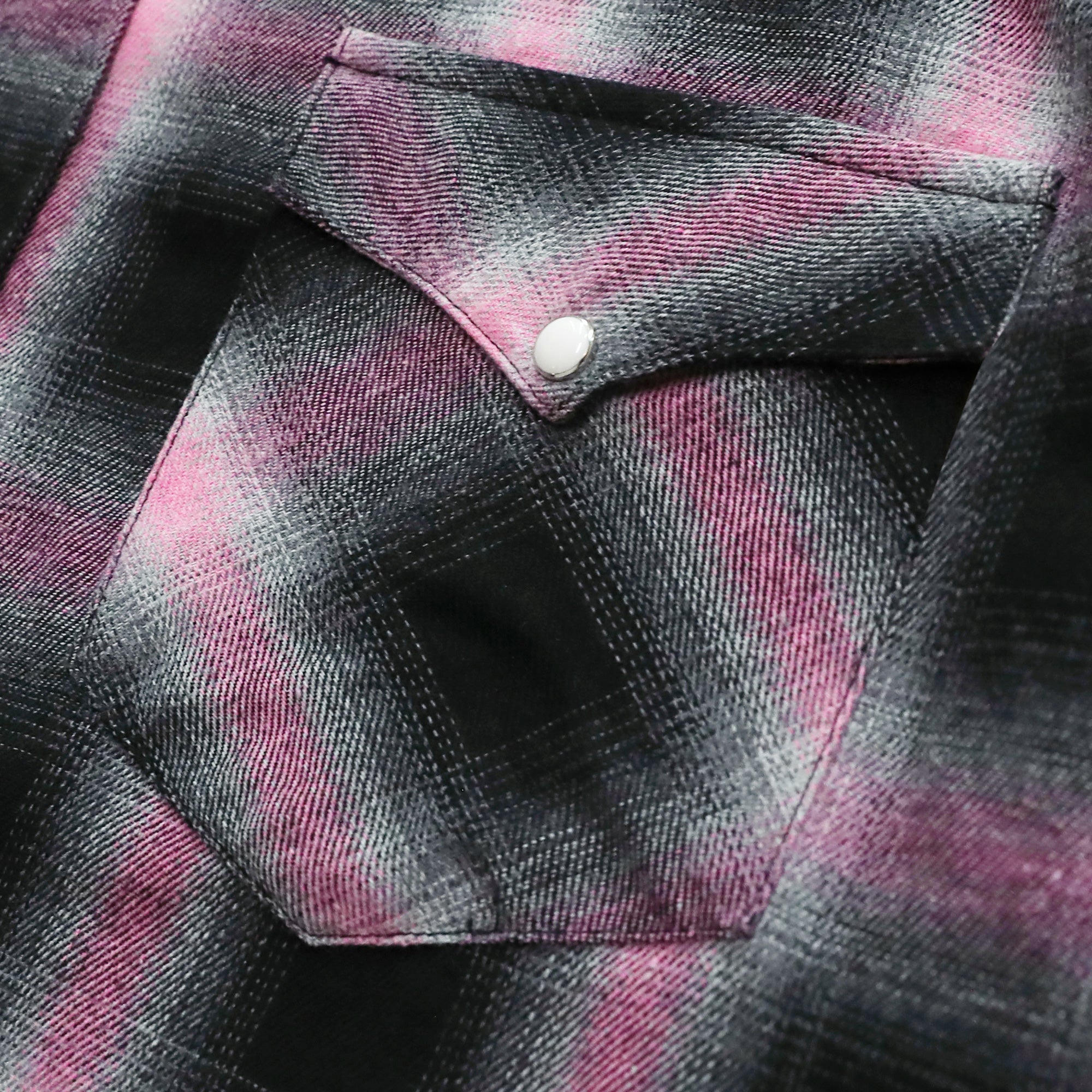 Mens Flannel Long Sleeve Pearl Snap Buttons Western Cowboy Vintage Casual Shirts #2820