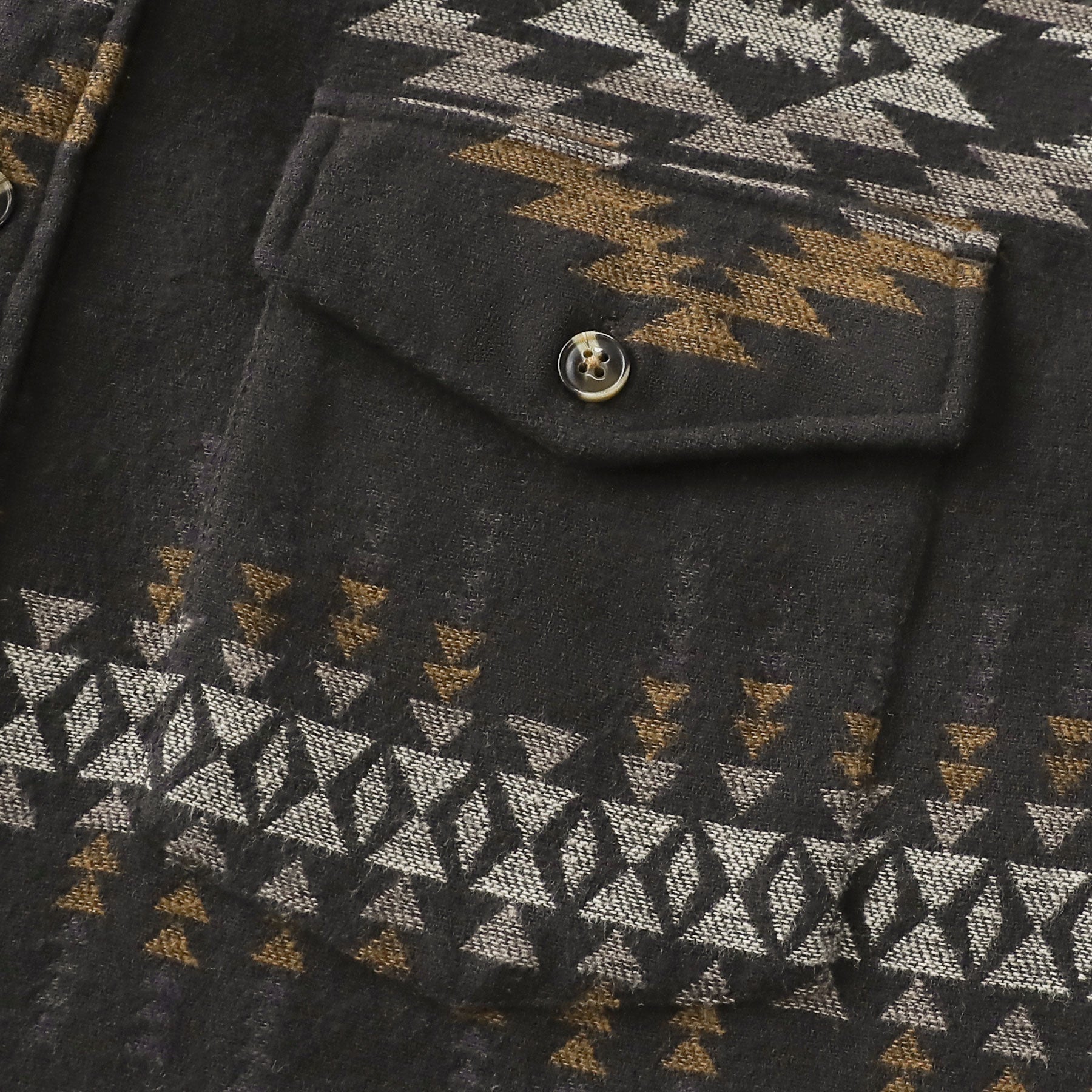 Dubinik® 10oz Ultra Heavyweight Mens Aztec Flannel Shirt Long Sleeve Button Down All Cotton Soft Brushed Cowboy Utility Casual Shirt Jacket#30028