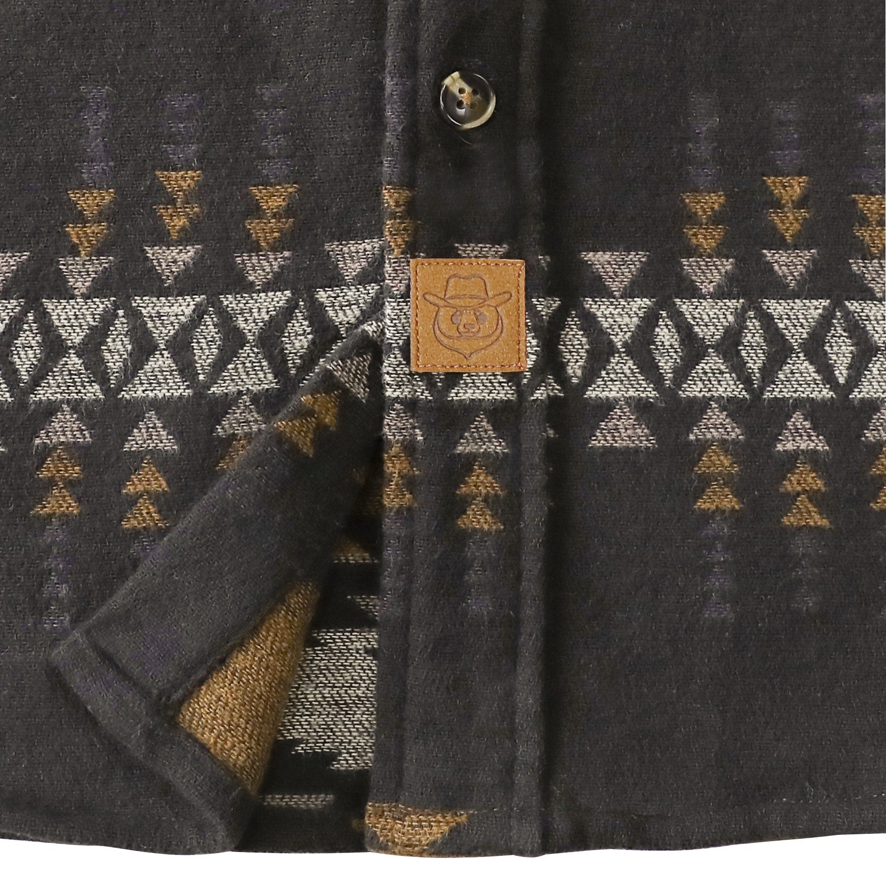 Dubinik® 10oz Ultra Heavyweight Mens Aztec Flannel Shirt Long Sleeve Button Down All Cotton Soft Brushed Cowboy Utility Casual Shirt Jacket#30028