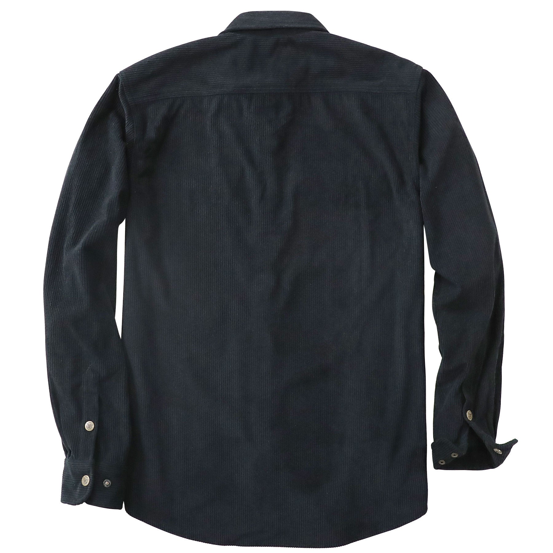 Dubinik® Corduroy Shirt Men Black Solid Corduroy Jacket Men Long Sleeve Casual Work Vintage Regular Fit Mens Snap Button Shirt#31001