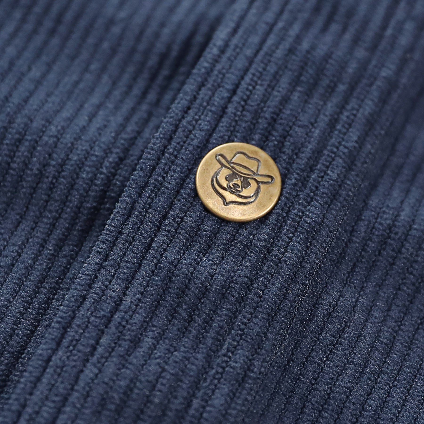 Dubinik® Corduroy Shirt Men Navy Blue Solid Corduroy Jacket Men Long Sleeve Casual Work Vintage Regular Fit Mens Snap Button Shirt#31004