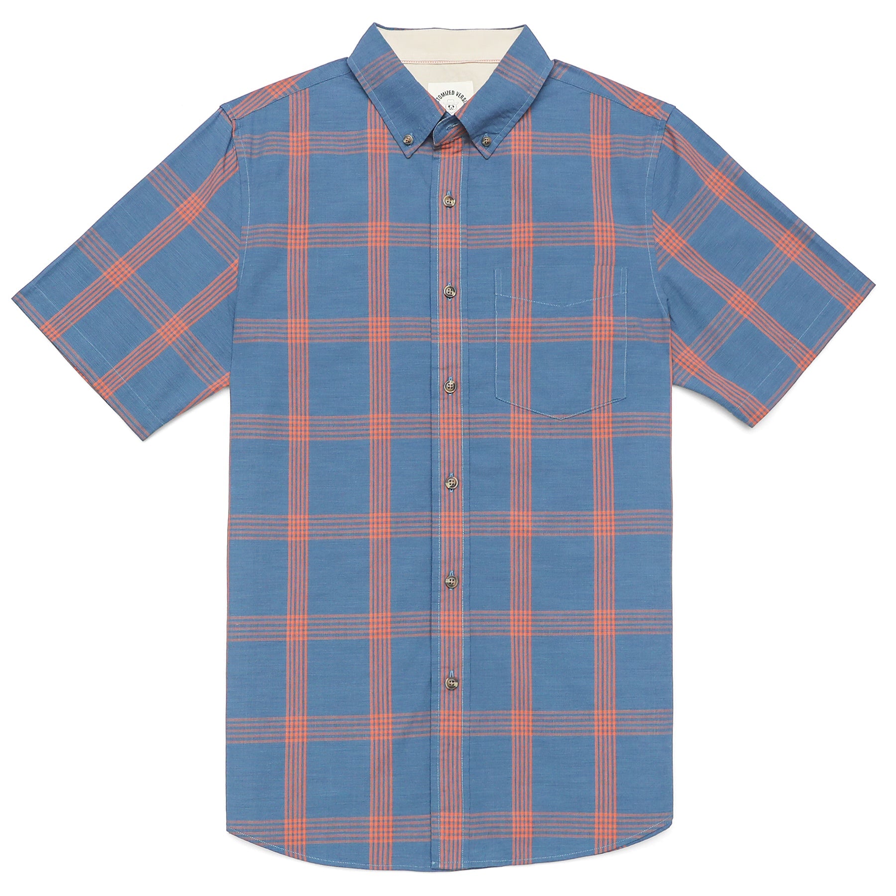 Men's casual short-sleeved cotton shirt #0002