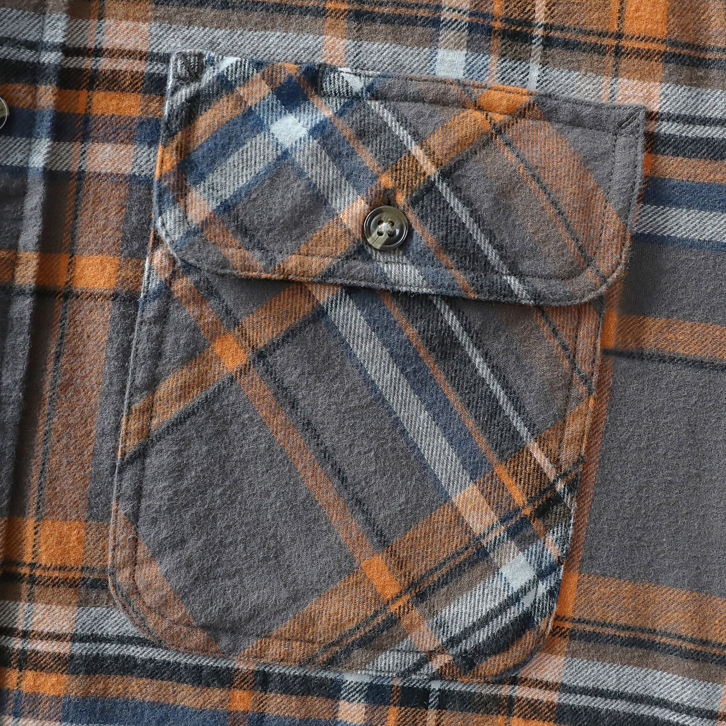 Dubinik® Mens Flannel Shirt Long Sleeve Button Down Plaid All Cotton Soft Brushed Flannel Shirt For Men Utility Casual Shirt #0030007