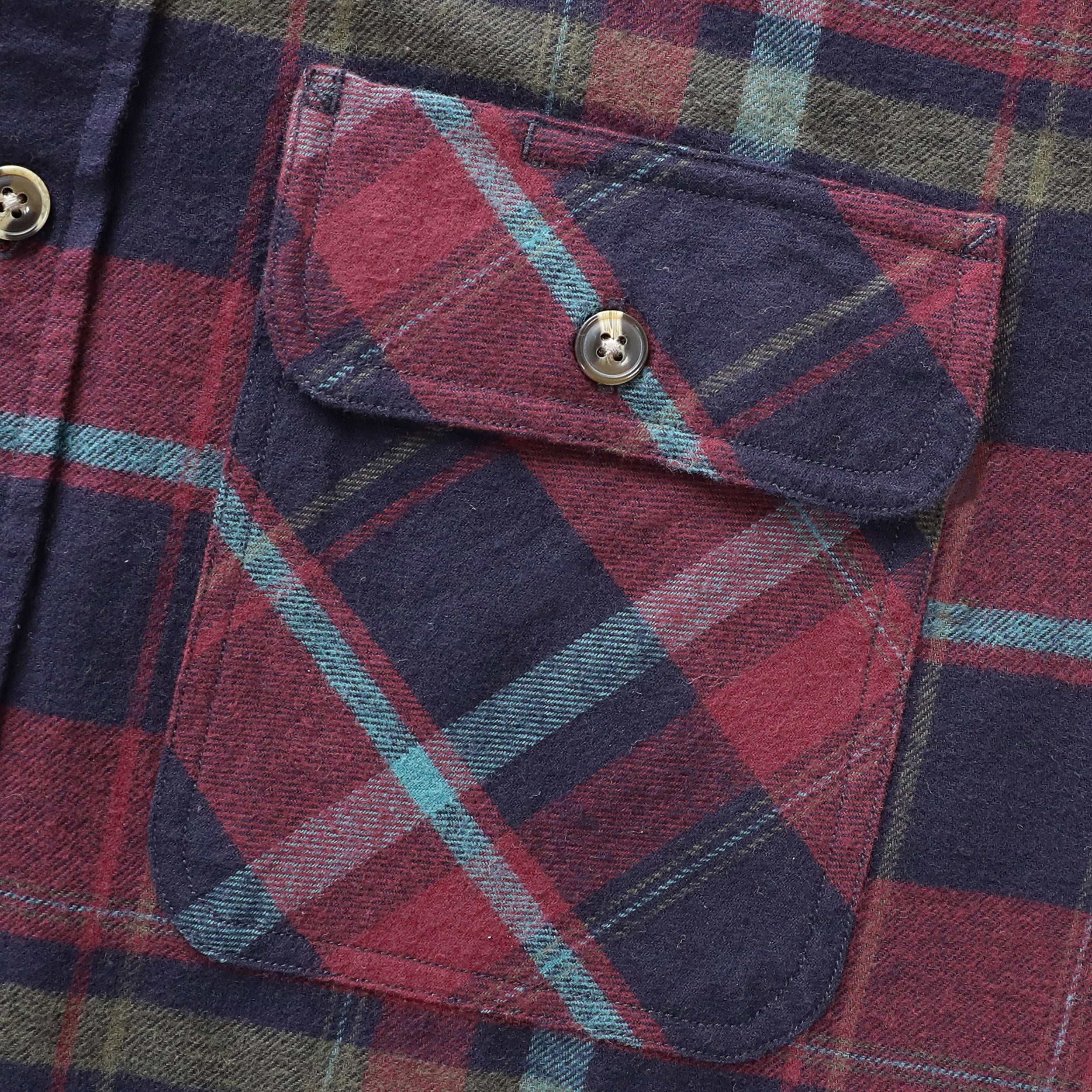 Dubinik® Mens Flannel Shirt Long Sleeve Button Down Plaid All Cotton Soft Brushed Flannel Shirt For Men Utility Casual Shirt #0030025