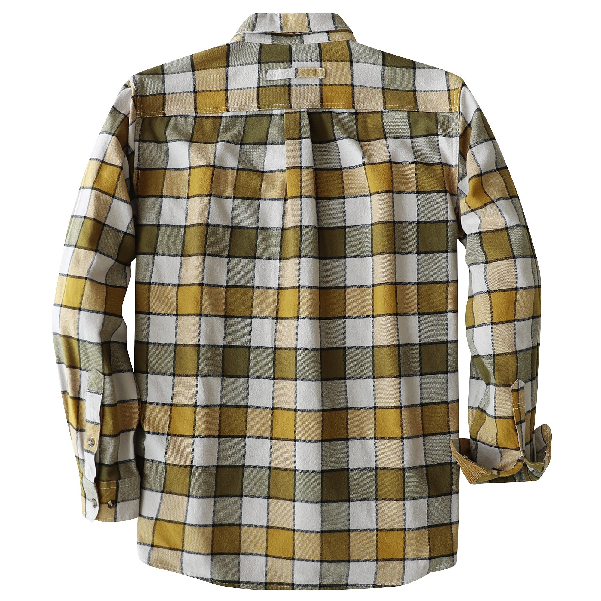 Dubinik® Mens Flannel Shirt Long Sleeve Button Down Plaid All Cotton Soft Brushed Flannel Shirt For Men Utility Casual Shirt #0030001