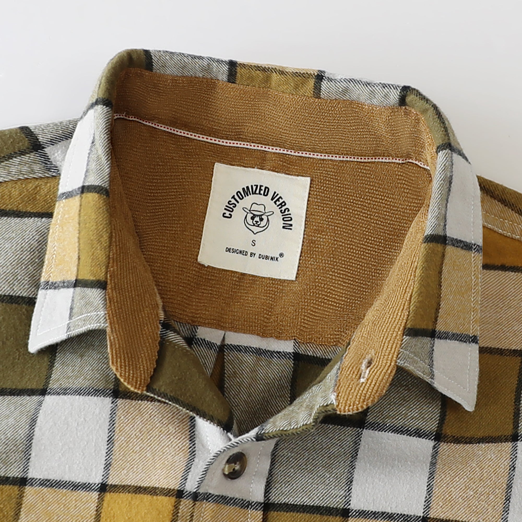 Dubinik® Mens Flannel Shirt Long Sleeve Button Down Plaid All Cotton Soft Brushed Flannel Shirt For Men Utility Casual Shirt #0030001