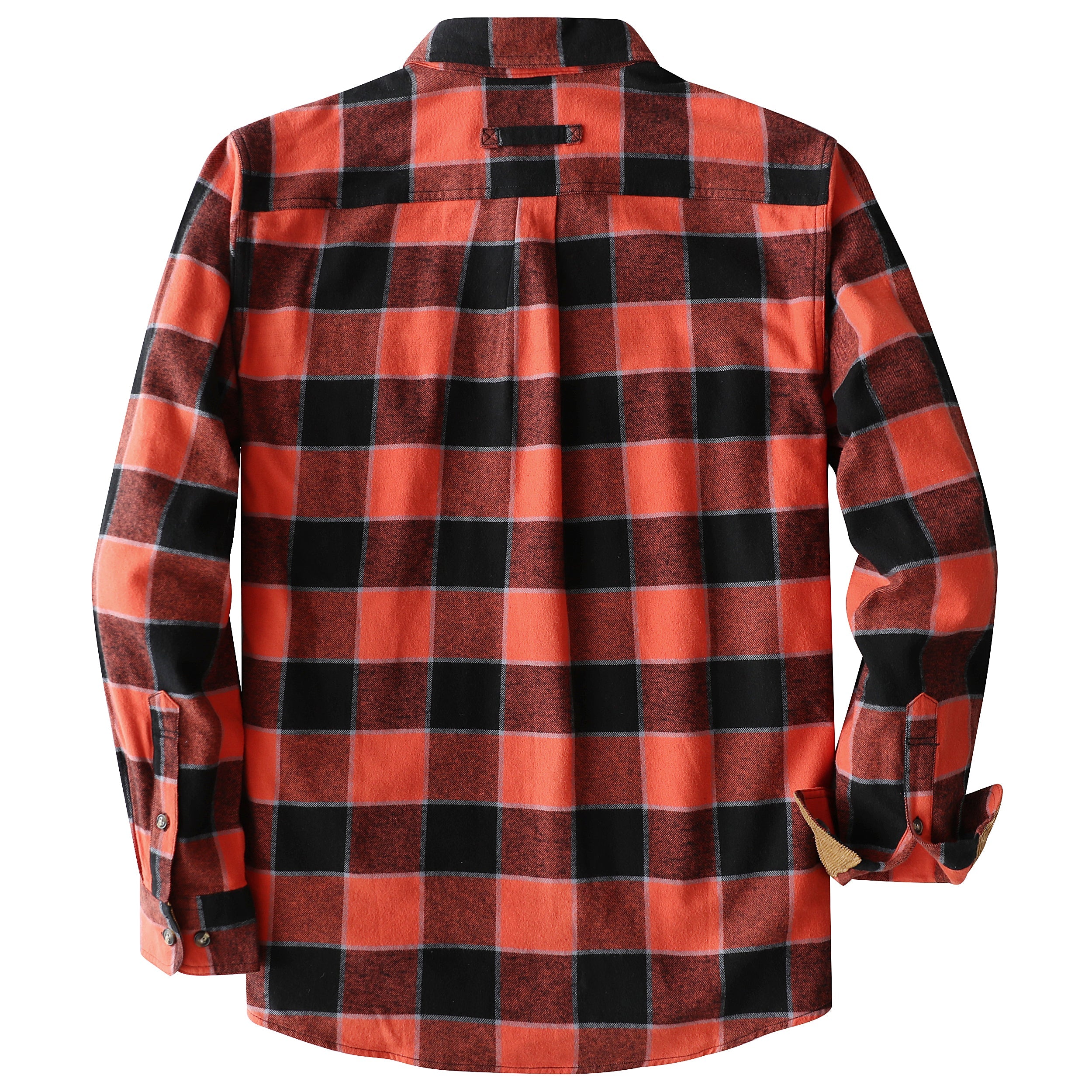 Dubinik® Mens Flannel Shirt Long Sleeve Button Down Plaid All Cotton Soft Brushed Flannel Shirt For Men Utility Casual Shirt #0030005