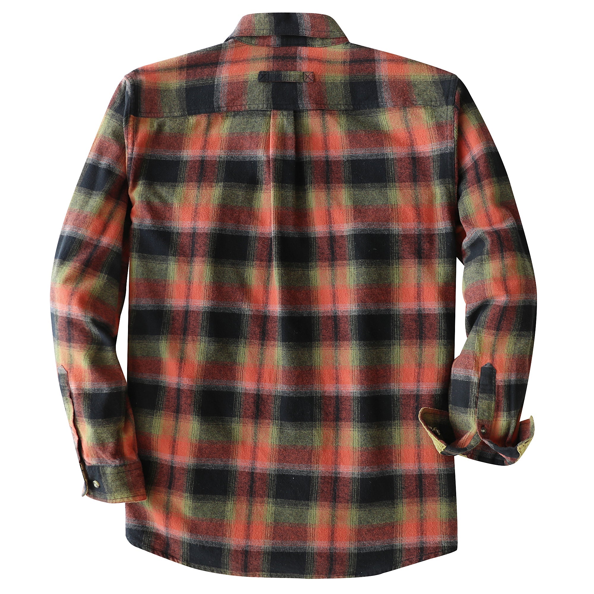 Dubinik® Mens Flannel Shirt Long Sleeve Button Down Plaid All Cotton Soft Brushed Flannel Shirt For Men Utility Casual Shirt #0030006