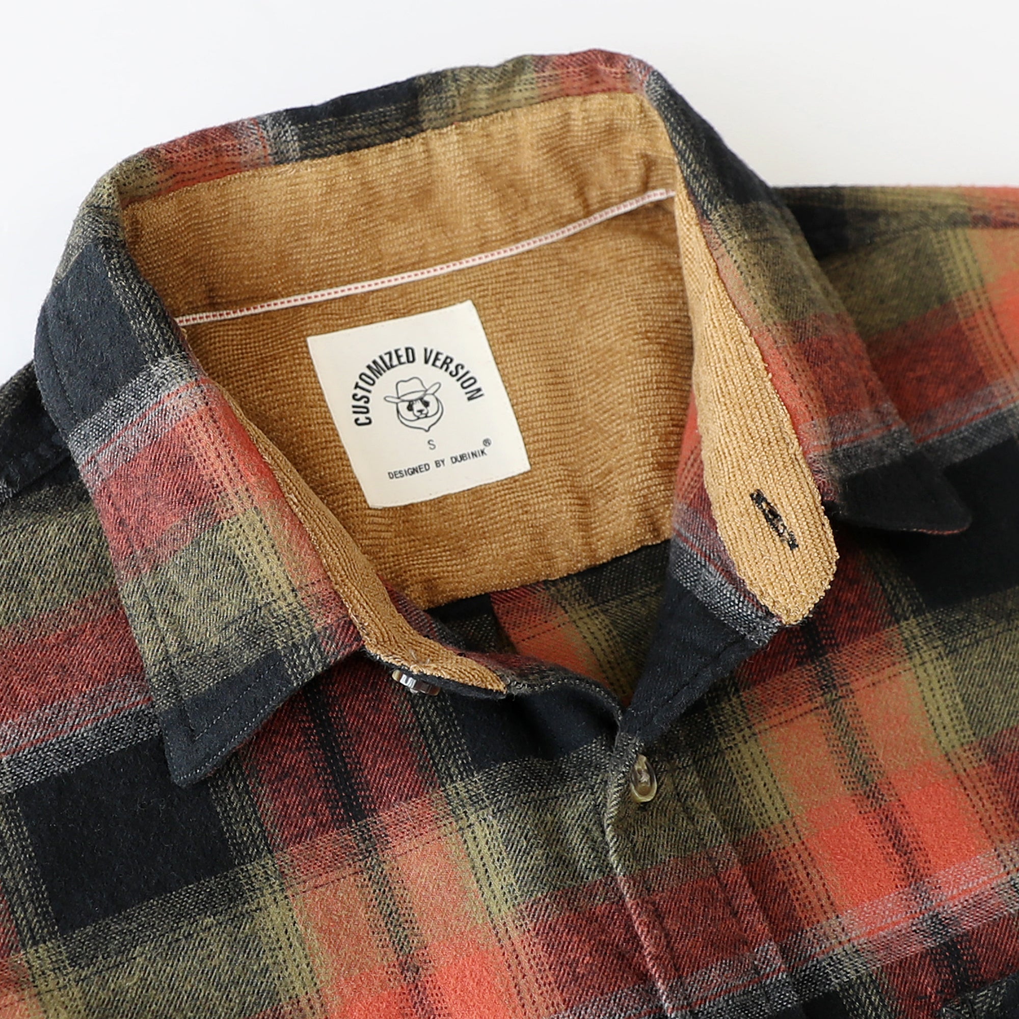 Dubinik® Mens Flannel Shirt Long Sleeve Button Down Plaid All Cotton Soft Brushed Flannel Shirt For Men Utility Casual Shirt #0030006