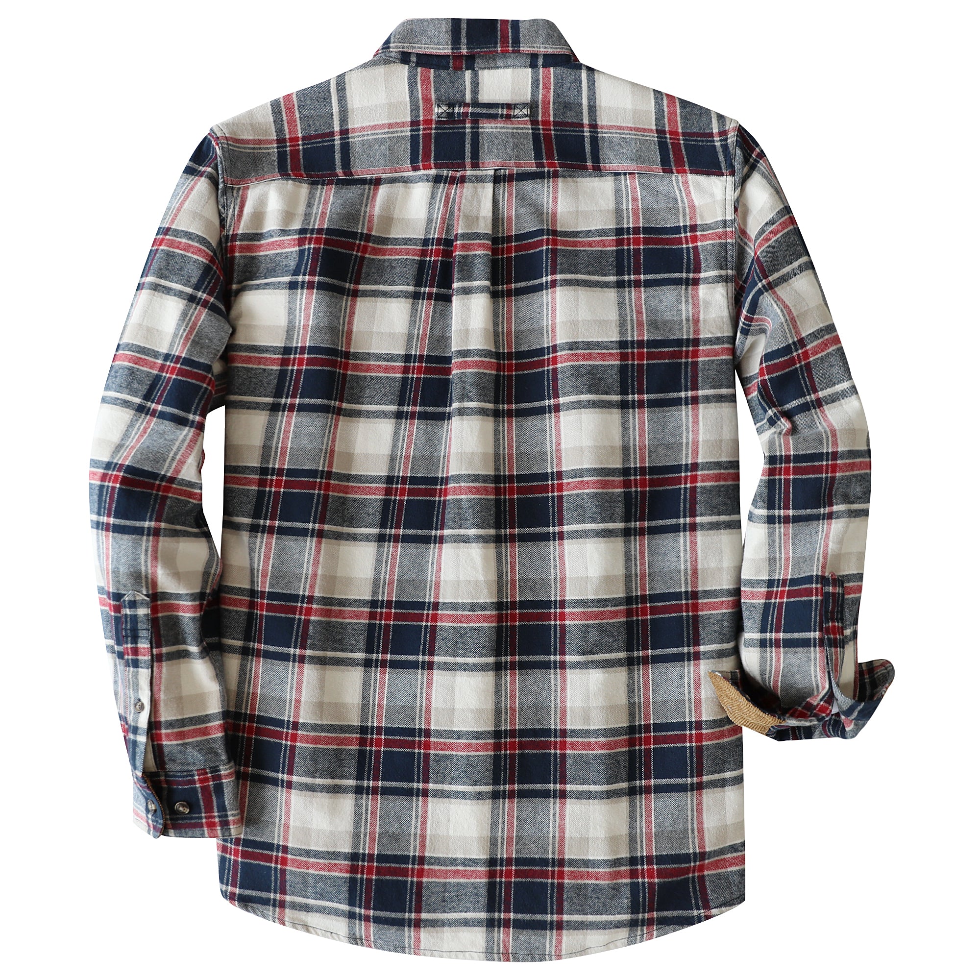 Dubinik® Mens Flannel Shirt Long Sleeve Button Down Plaid All Cotton Soft Brushed Flannel Shirt For Men Utility Casual Shirt #0030020
