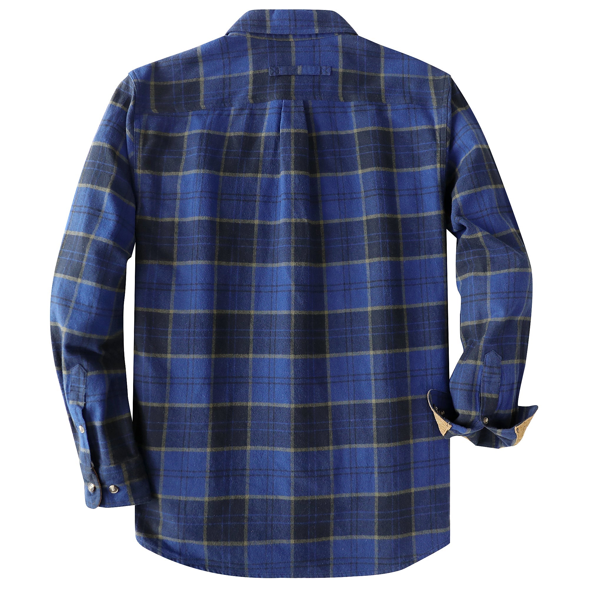 Dubinik® Mens Flannel Shirt Long Sleeve Button Down Plaid All Cotton Soft Brushed Flannel Shirt For Men Utility Casual Shirt #0030016