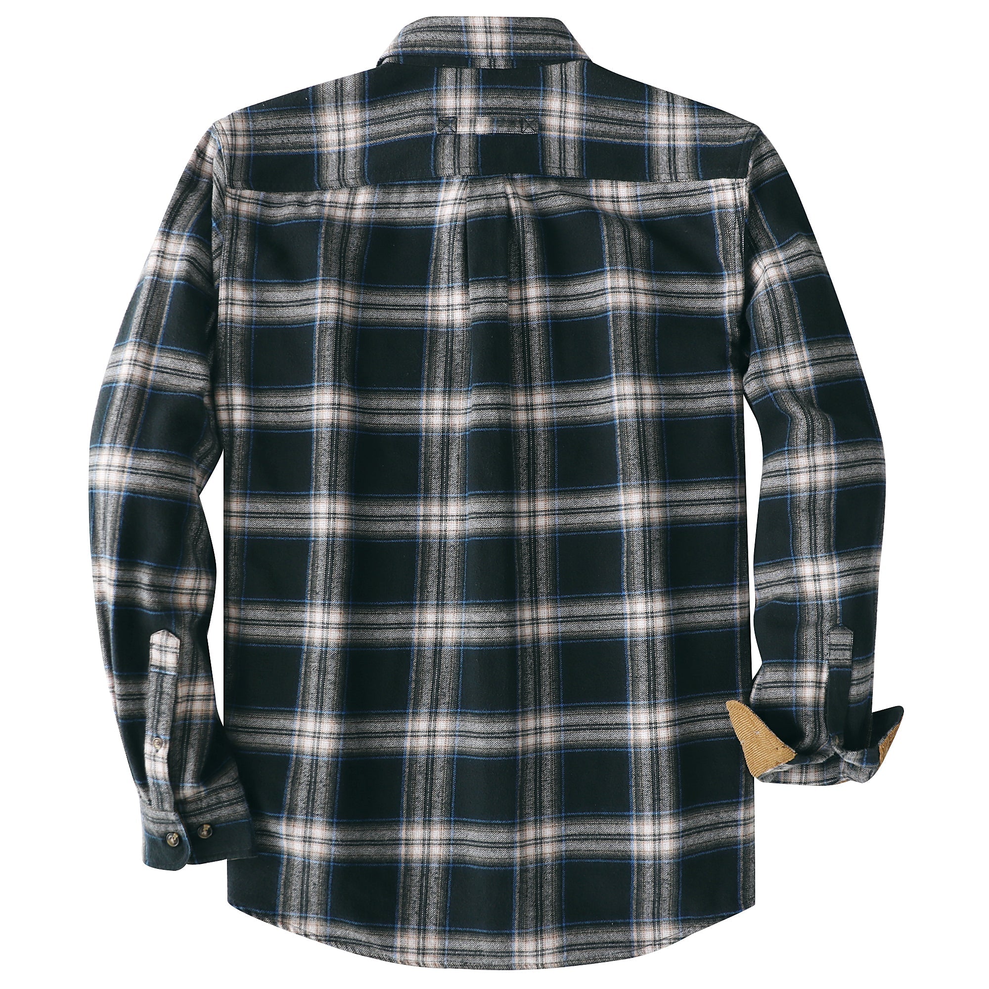 Dubinik® Mens Flannel Shirt Long Sleeve Button Down Plaid All Cotton Soft Brushed Flannel Shirt For Men Utility Casual Shirt #0030015