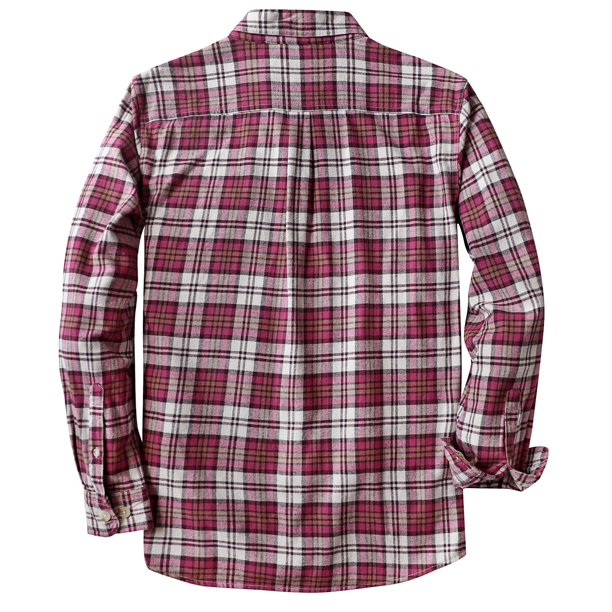 Dubinik® Mens Long Sleeve Midweight Flannel Shirt Warm Casual Soft Cotton Button Down Plaid Shirt #3410