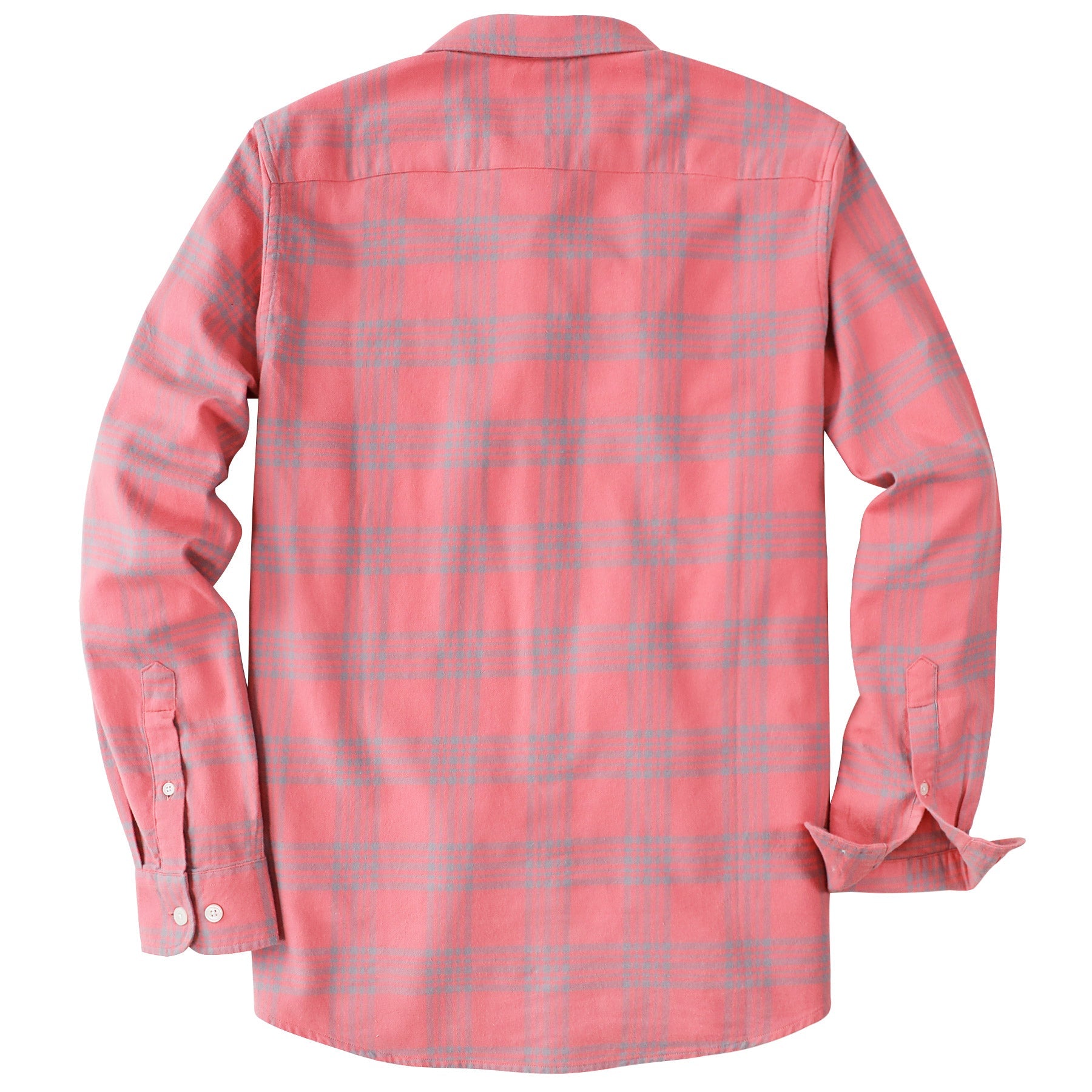 Dubinik® 100% Cotton Mens Flannel Shirts Long Sleeve Plaid Soft Casual Button Down Shirt Men#66024