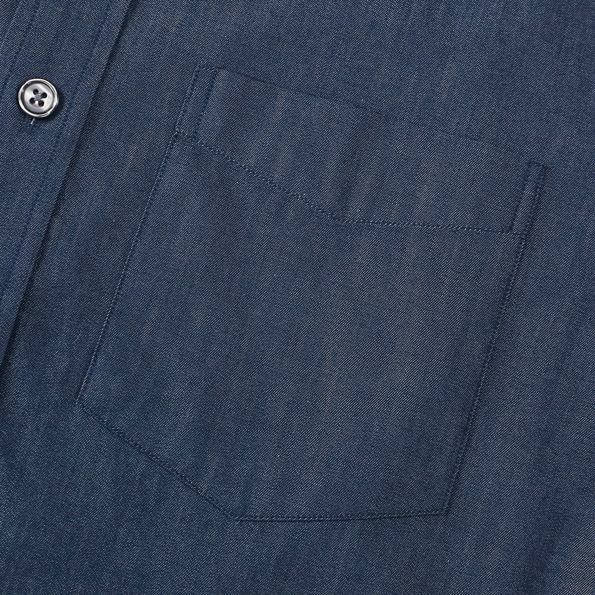 Dubinik® Navy Solid Mens Short Sleeve Button Down Shirts Summer Vintage Short Sleeve Button Down Men Lightweight Men's Casual Shirts#51036