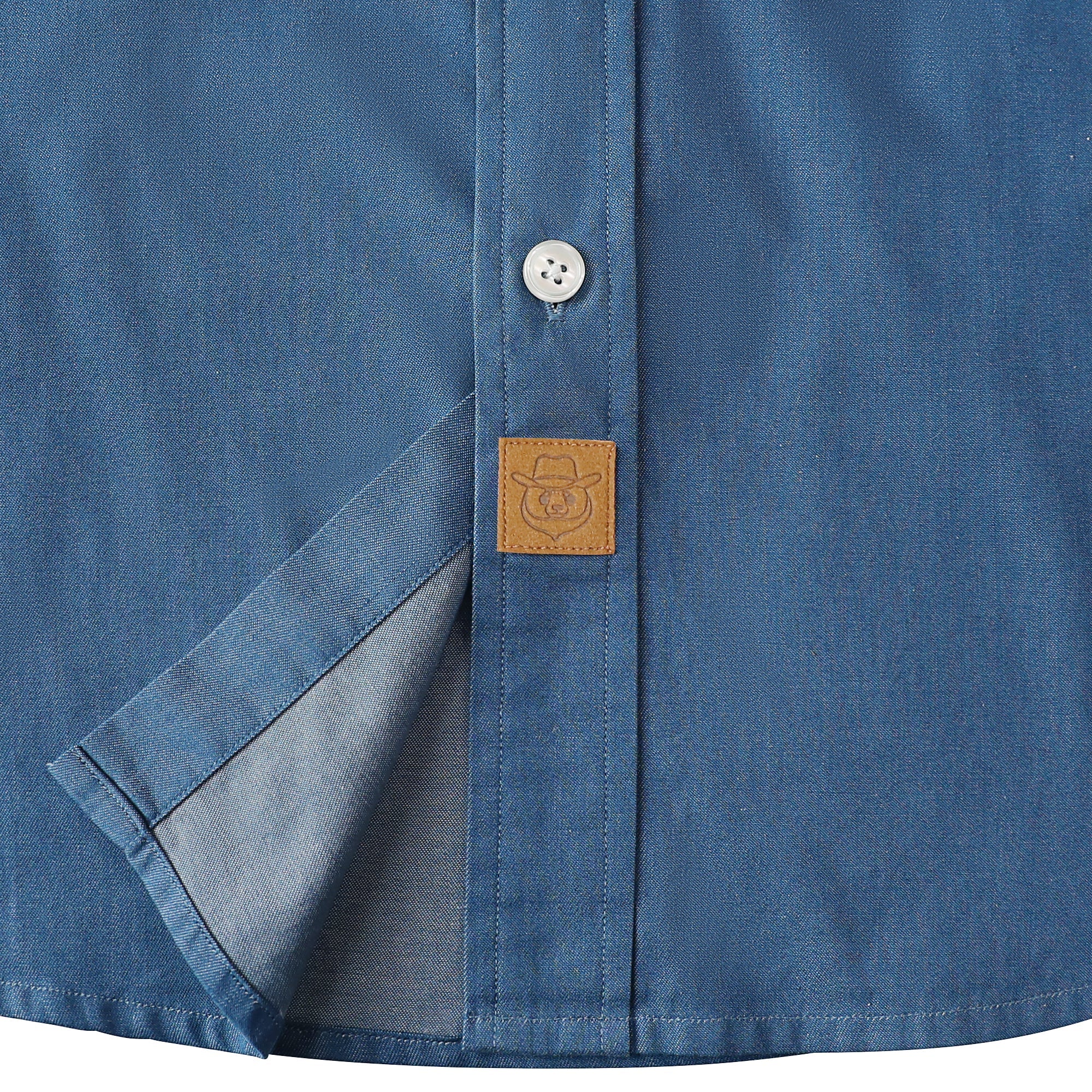 Dubinik® Denim Solid Mens Short Sleeve Button Down Shirts Summer Vintage Short Sleeve Button Down Men Lightweight Men's Casual Shirts#51034