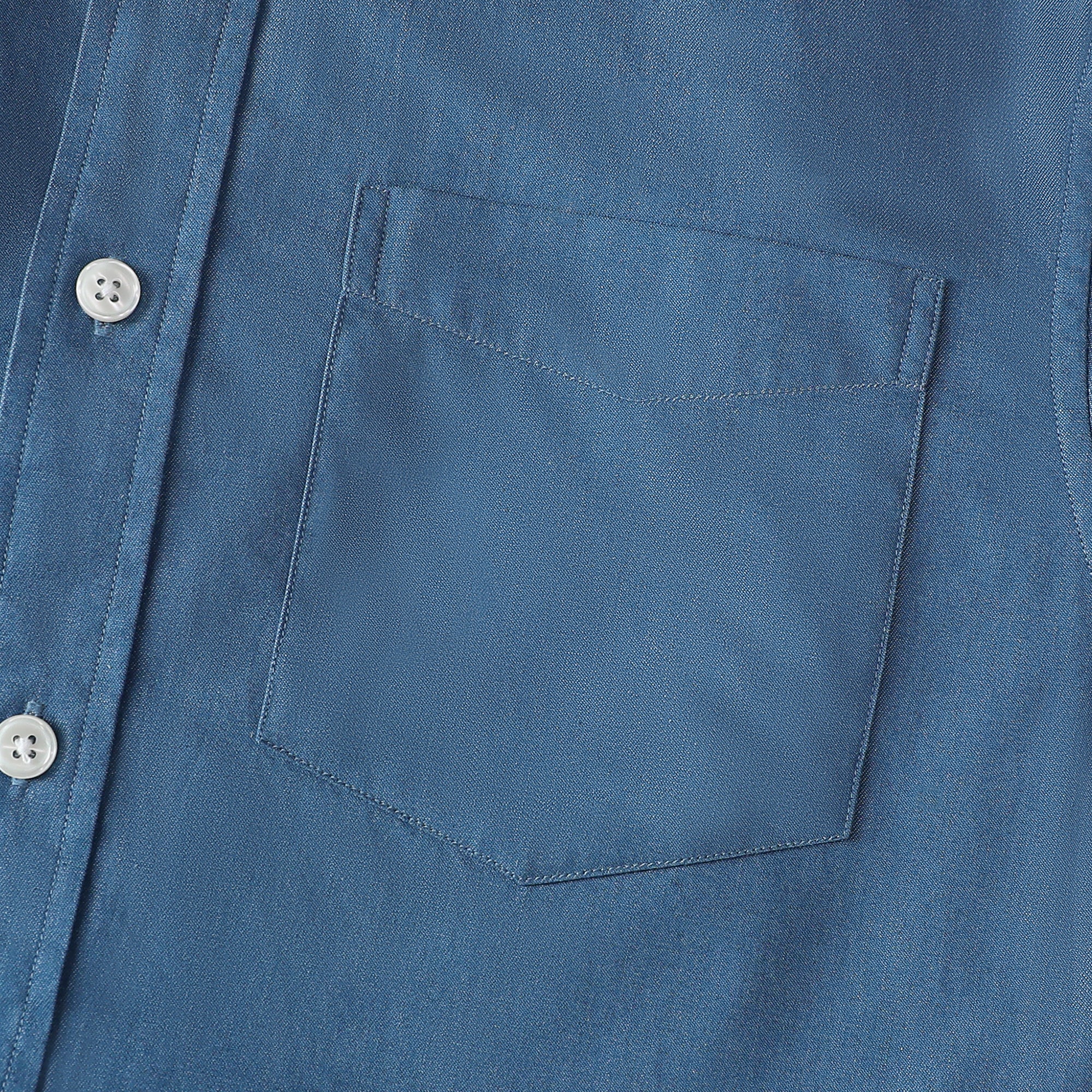 Dubinik® Denim Solid Mens Short Sleeve Button Down Shirts Summer Vintage Short Sleeve Button Down Men Lightweight Men's Casual Shirts#51034