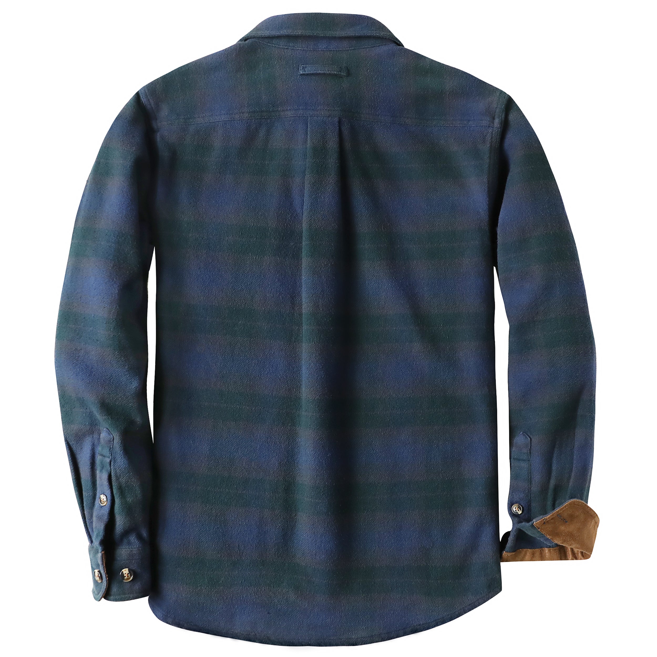 Dubinik® 13oz Ultra Heavyweight Flannel Shirt for Men Long Sleeve Casual Button Down Soft Pure Cotton Plaid Warm Suede Cuffs#0082012