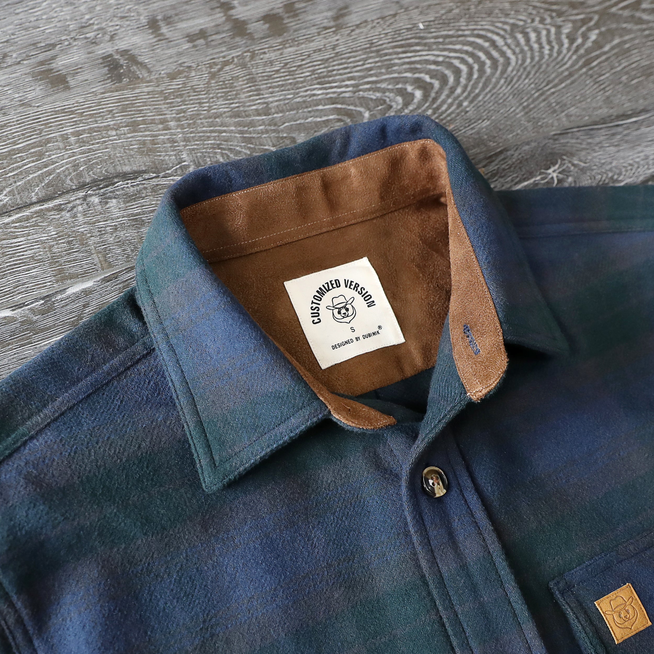 Dubinik® 13oz Ultra Heavyweight Flannel Shirt for Men Long Sleeve Casual Button Down Soft Pure Cotton Plaid Warm Suede Cuffs#0082012