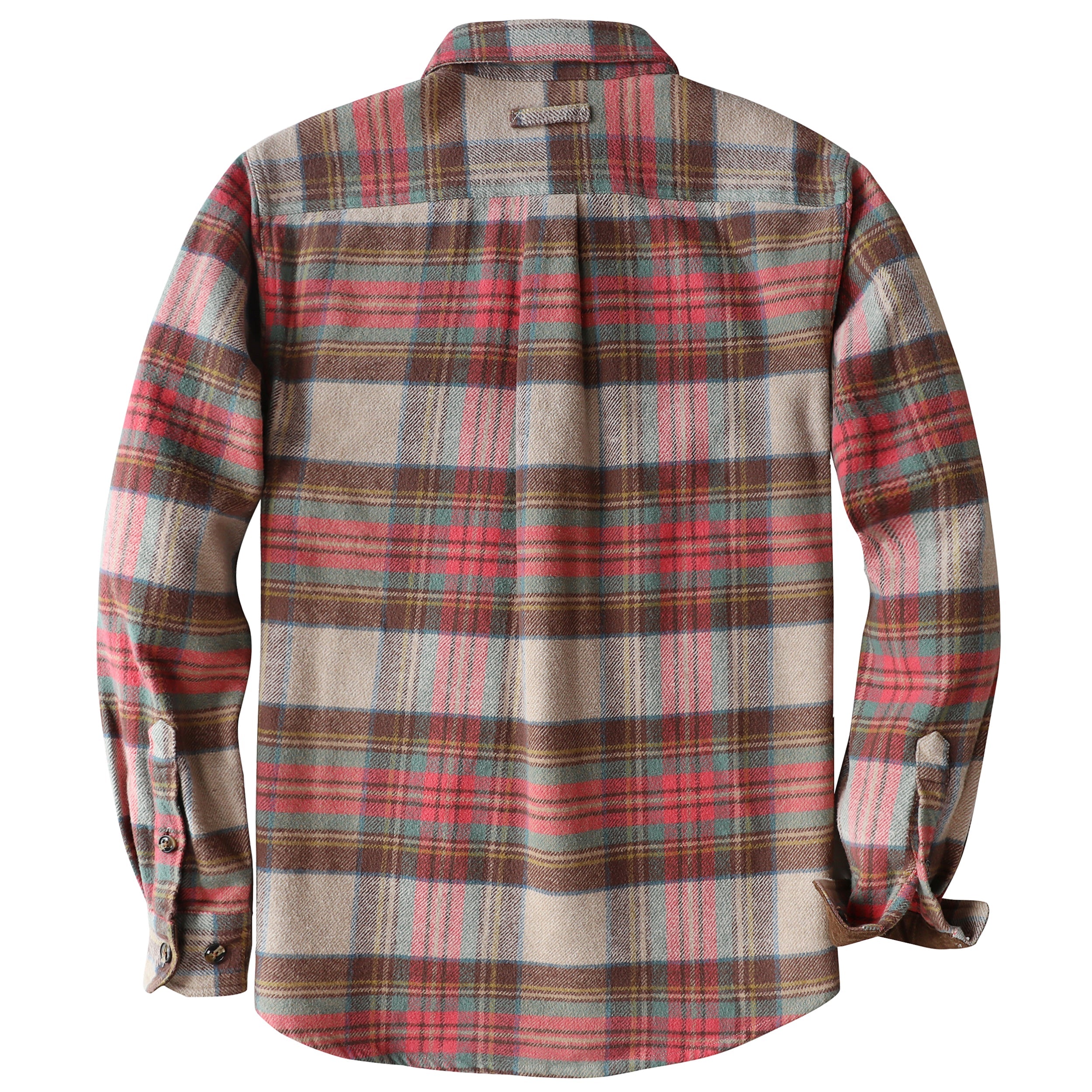 Dubinik® 13oz Ultra Heavyweight Flannel Shirt for Men Long Sleeve Casual Button Down Soft Pure Cotton Plaid Warm Suede Cuffs#0082010