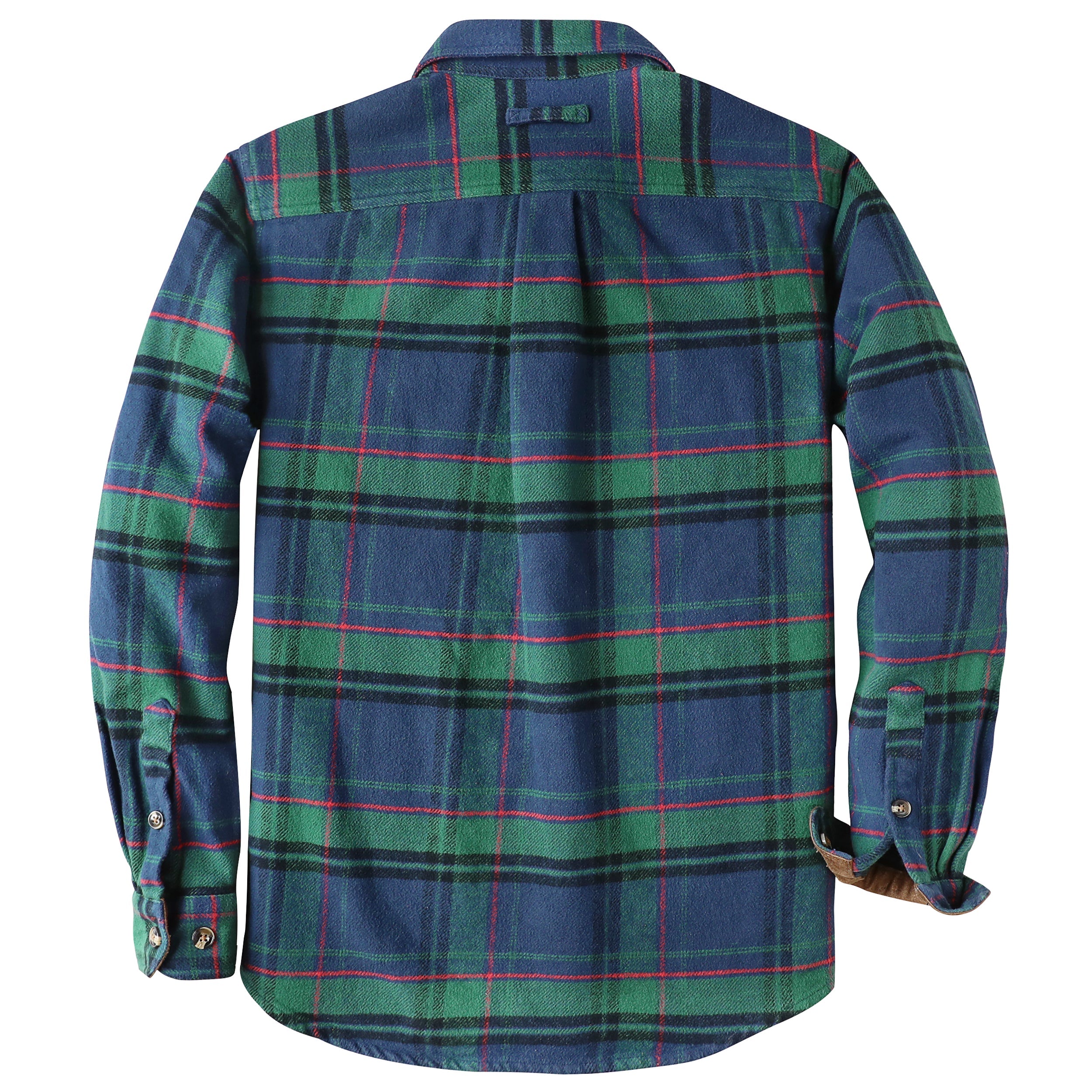 Dubinik® 13oz Ultra Heavyweight Flannel Shirt for Men Long Sleeve Casual Button Down Soft Pure Cotton Plaid Warm Suede Cuffs#0082016