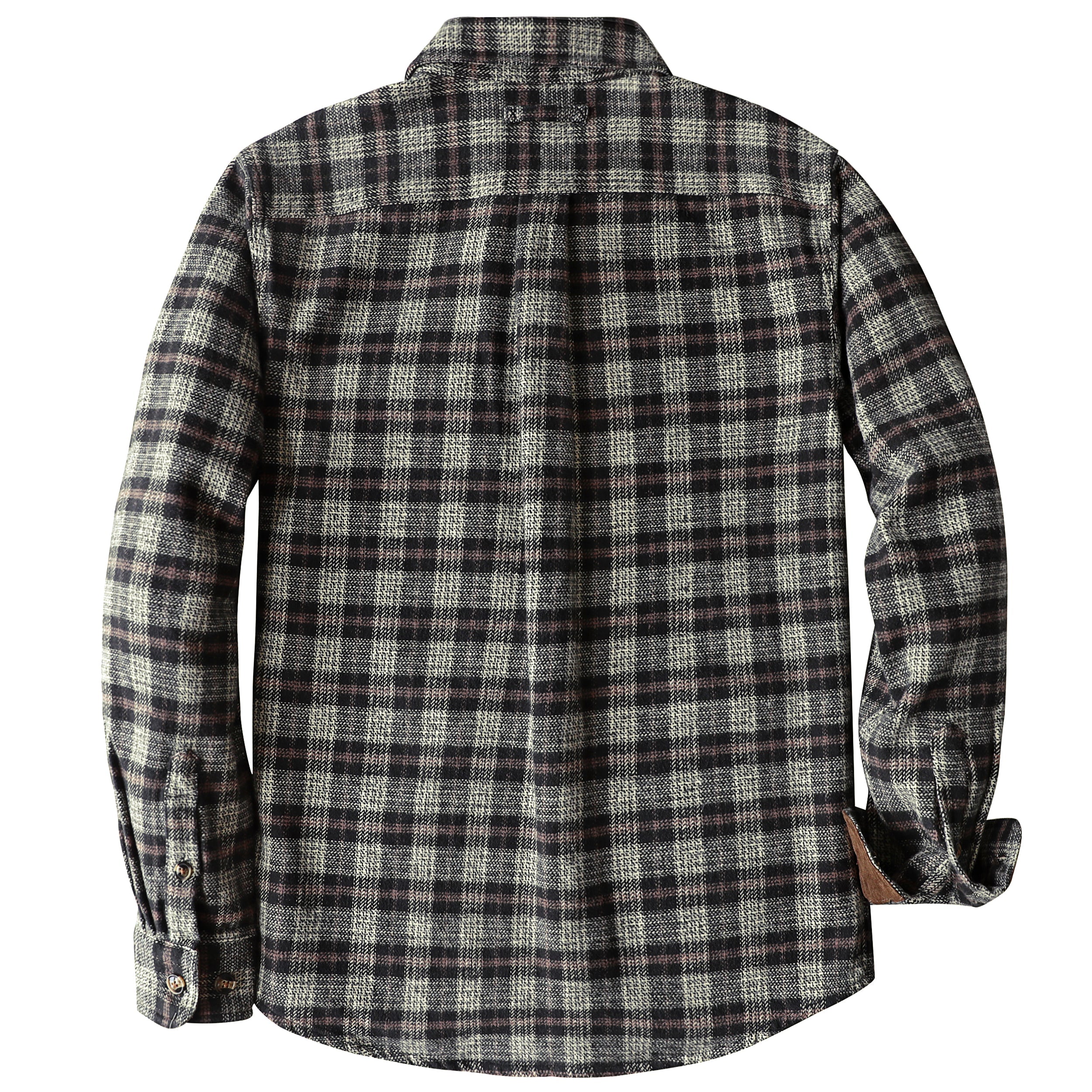 Dubinik® 13oz Ultra Heavyweight Flannel Shirt for Men Long Sleeve Casual Button Down Soft Pure Cotton Plaid Warm Suede Cuffs#0082015