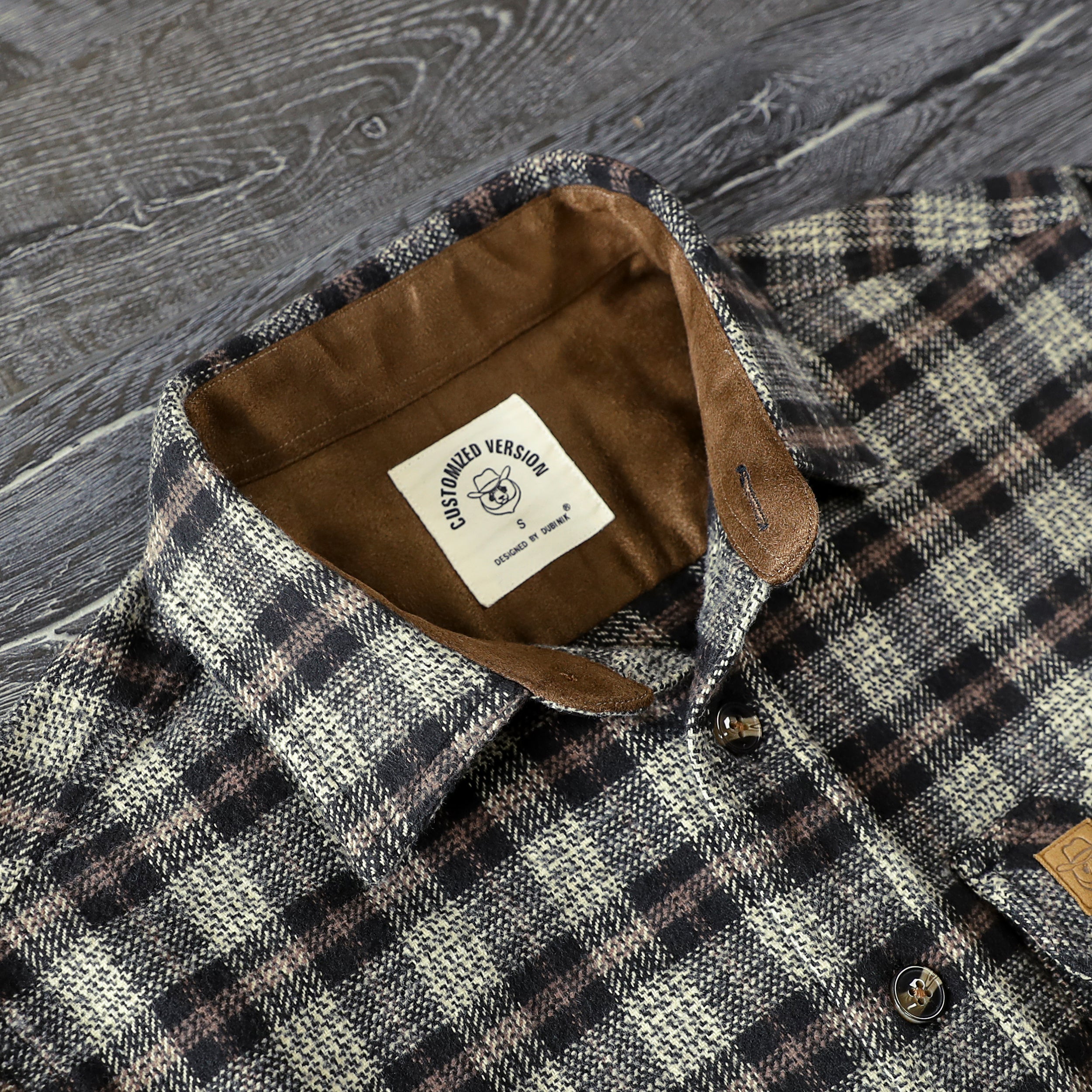 Dubinik® 13oz Ultra Heavyweight Flannel Shirt for Men Long Sleeve Casual Button Down Soft Pure Cotton Plaid Warm Suede Cuffs#0082015