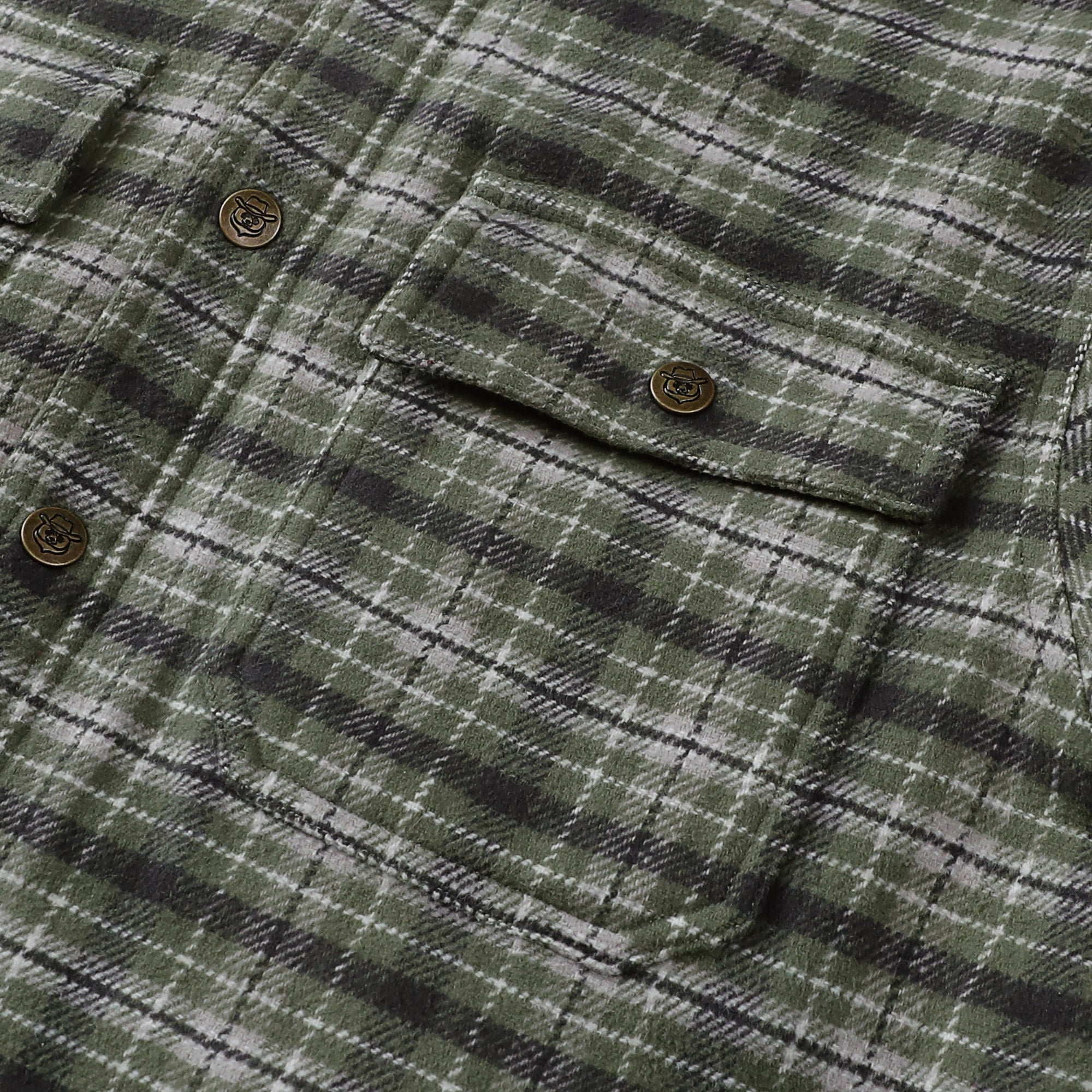 Dubinik® Men’s Overshirt Shacket – Cozy Warm-Lined Green Plaid Flannel, Lightweight Casual Button-Down Long Sleeve Jacket #0181008