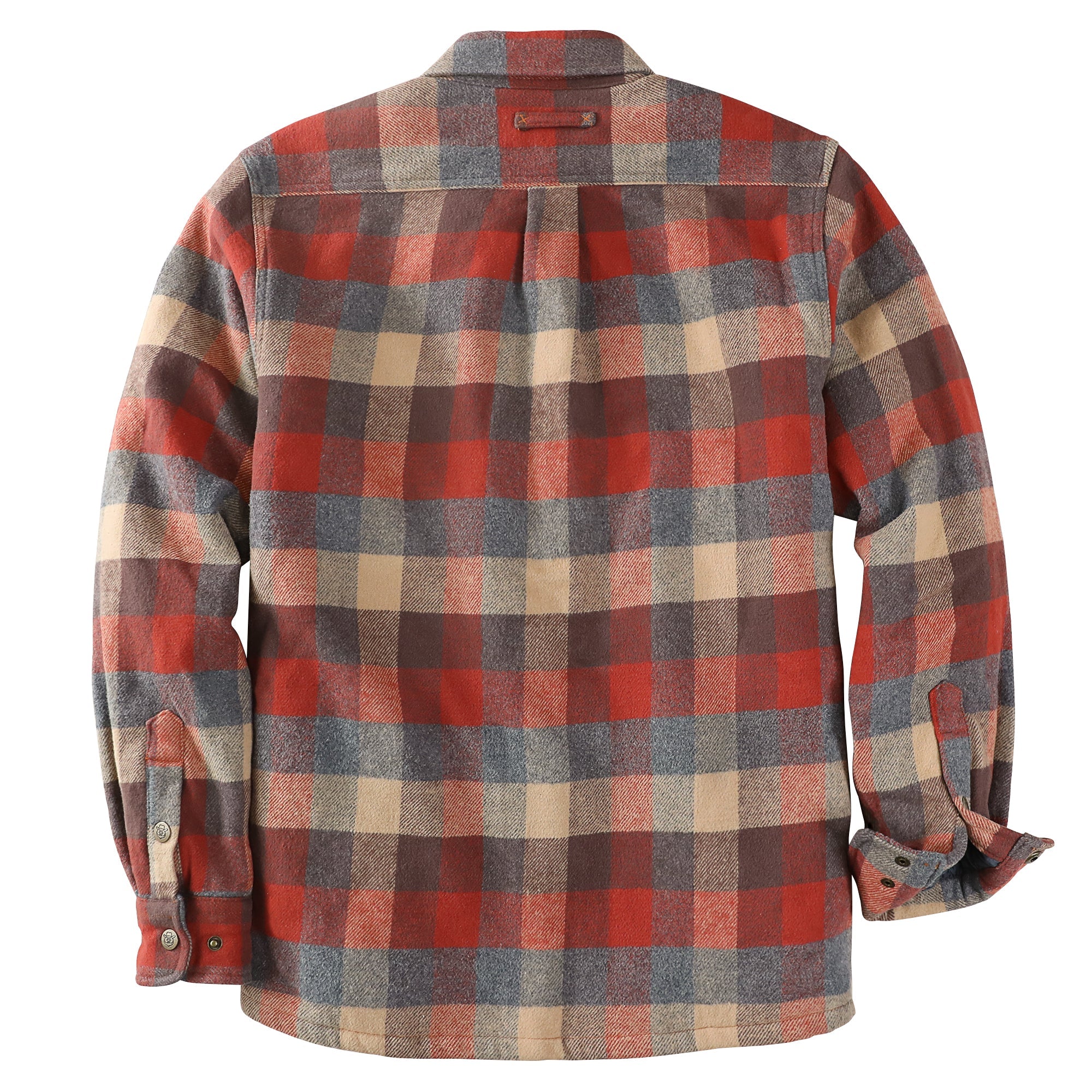 Dubinik® Men’s Overshirt Shacket – Cozy Warm-Lined Plaid Flannel, Lightweight Casual Button-Down Long Sleeve Jacket #0181011