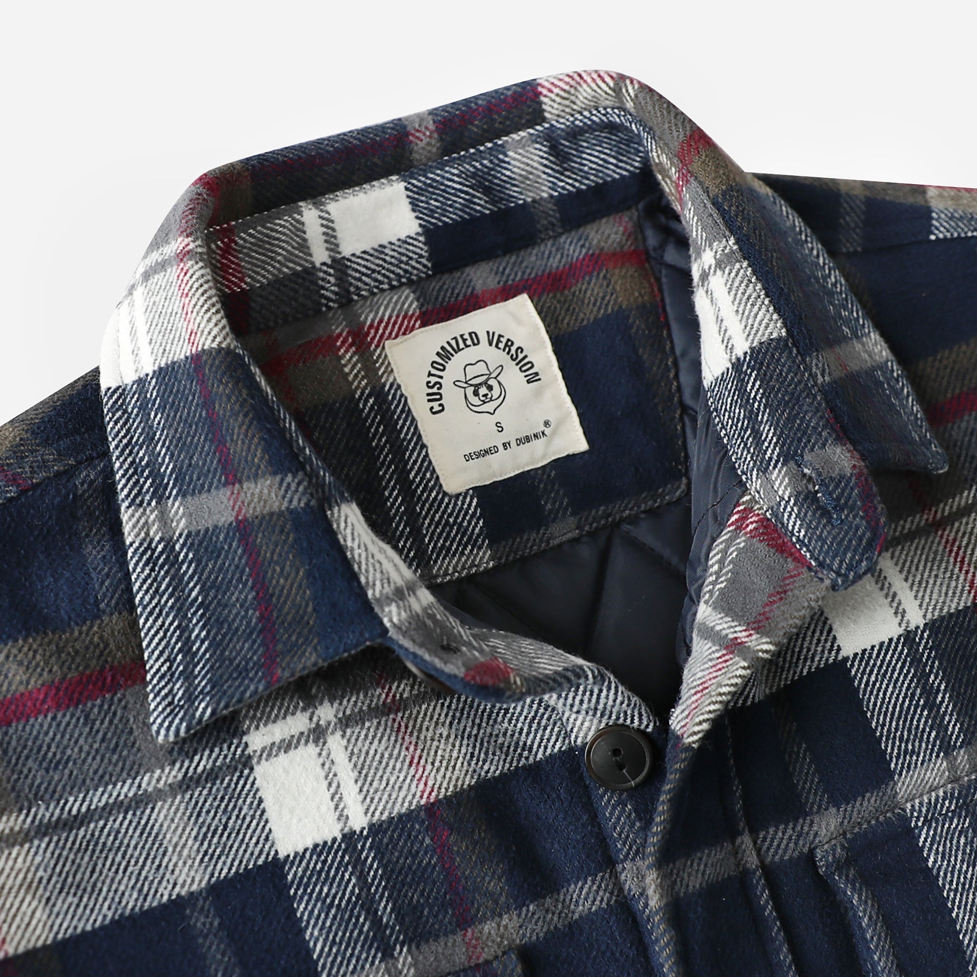 Dubinik® Mens Shacket Flannel Warm Lined Coats Lightweight Jacket Casual Plaid Flannel Shirt For Men Long Sleeve Button Down#0182004