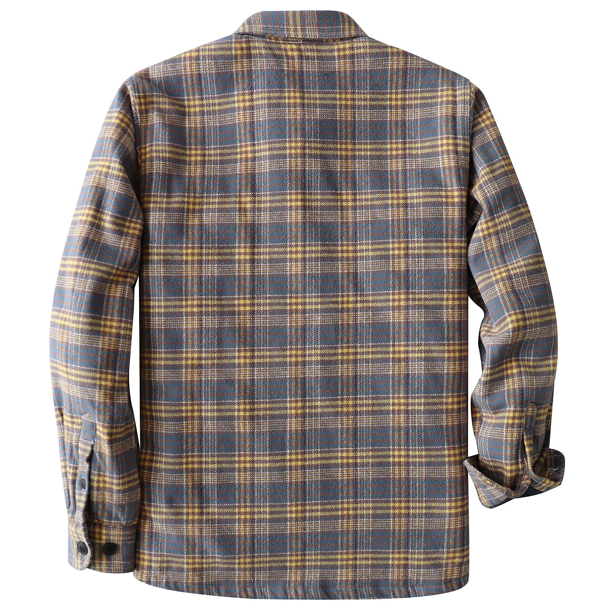 Dubinik® Mens Shacket Flannel Warm Lined Coats Lightweight Jacket Casual Plaid Flannel Shirt For Men Long Sleeve Button Down#0182006