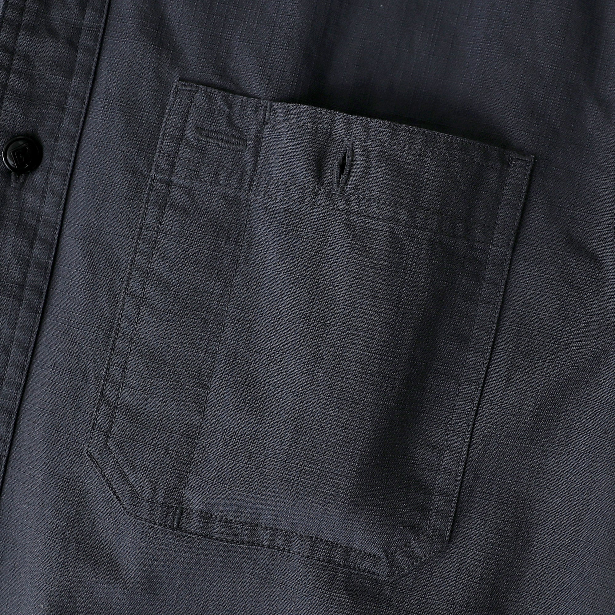 Dubinik® Dark Gray Chambray Long Sleeve Button-Front Closure Pocket Cotton Workshirt#58016