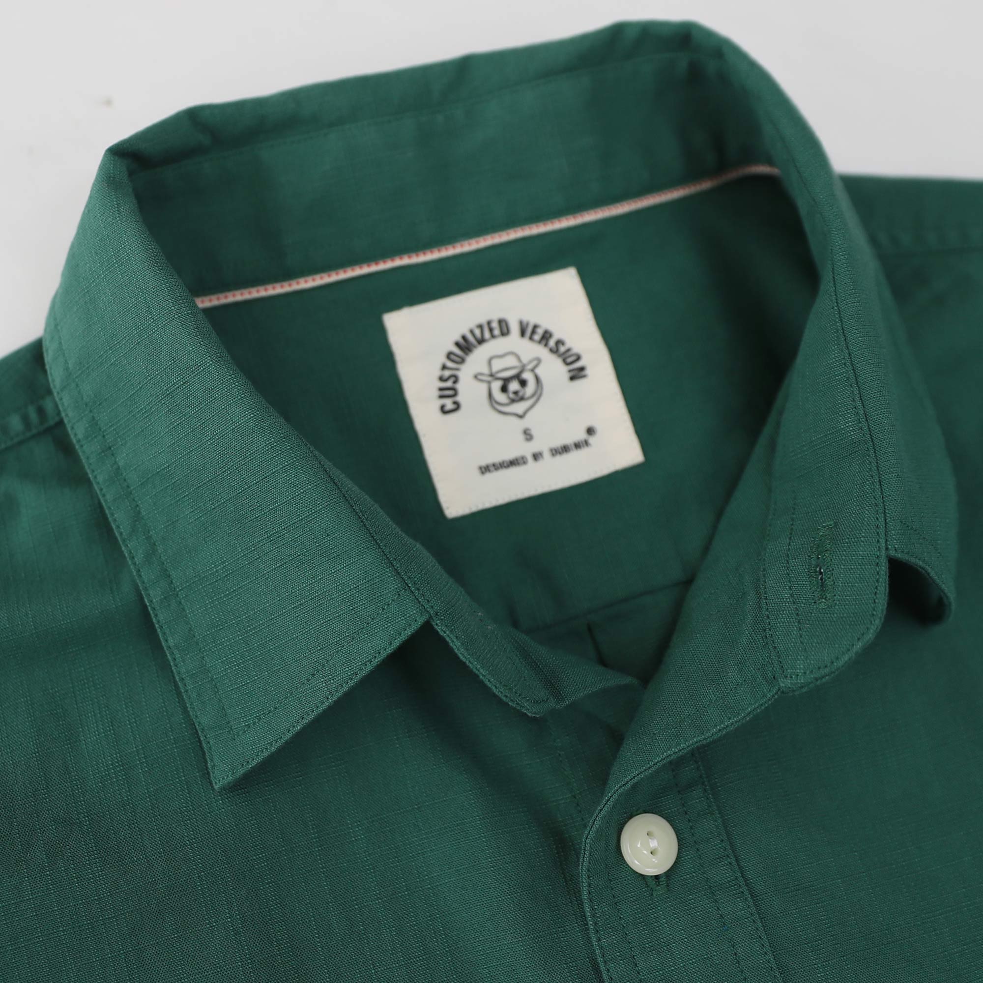 Dubinik® Olive Green Chambray Long Sleeve Button-Front Closure Pocket Cotton Workshirt#58014