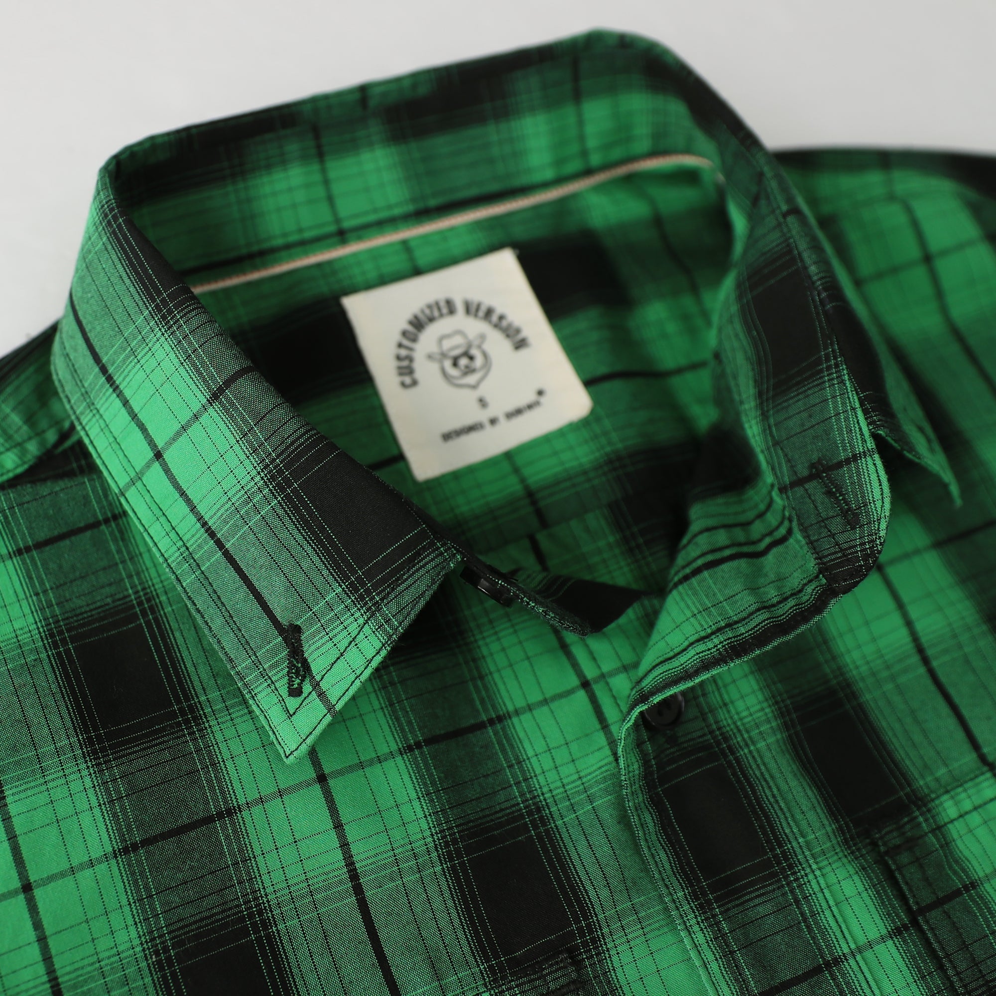 Dubinik® Mens Long Sleeve Button Down Green Shirts Casual Plaid Shirt with Practical Double Pockets Comfortable and Soft#0050001