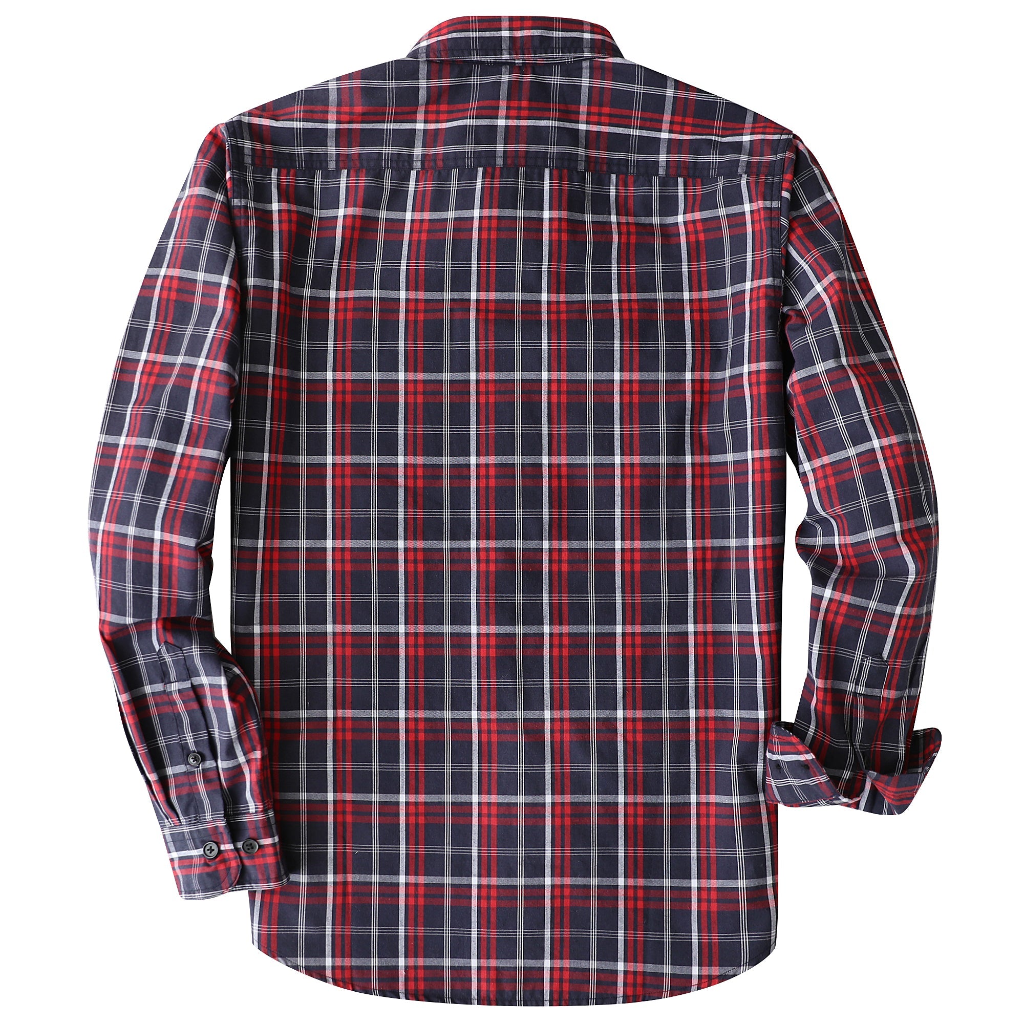 Dubinik® Mens Long Sleeve Button Down Shirts Casual Plaid Shirt with Practical Double Pockets Comfortable and Soft#0050007