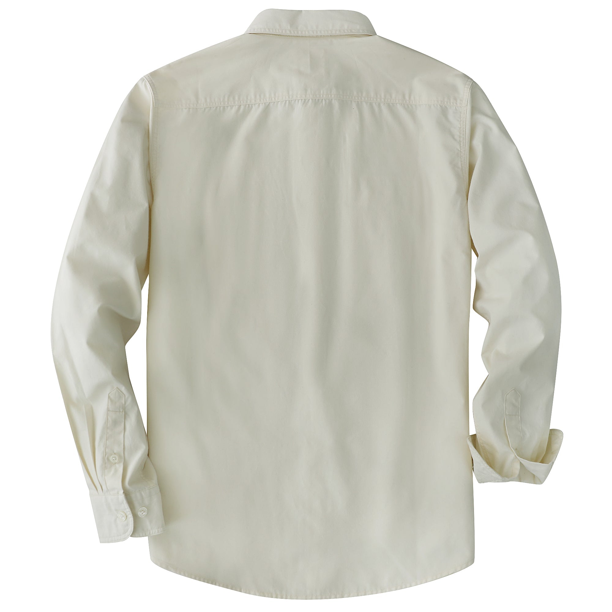 Dubinik® Mens Long Sleeve Button Down Solid Beige Shirts Casual Plaid Shirt with Practical Double Pockets Comfortable and Soft#0050032