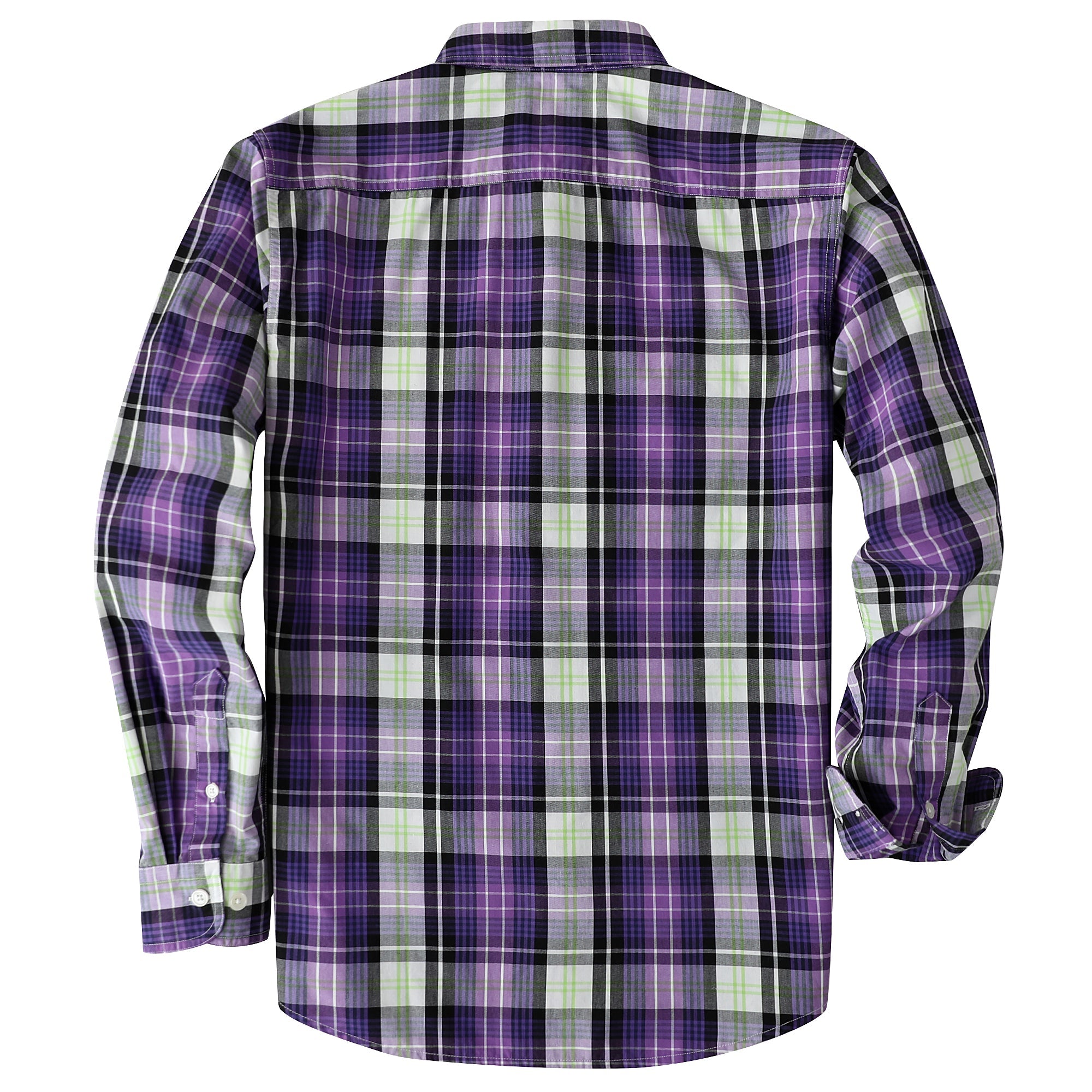 Dubinik® Mens Long Sleeve Button Down Shirts Casual Plaid Shirt with Practical Double Pockets Comfortable and Soft#0050002