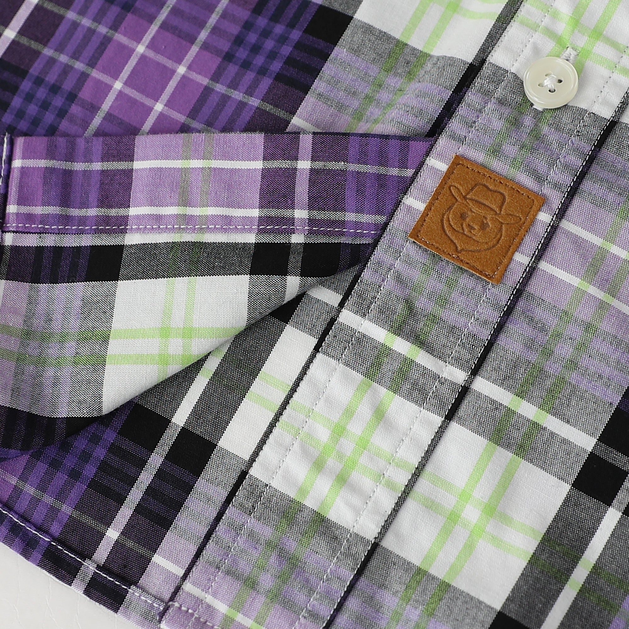 Dubinik® Mens Long Sleeve Button Down Shirts Casual Plaid Shirt with Practical Double Pockets Comfortable and Soft#0050002