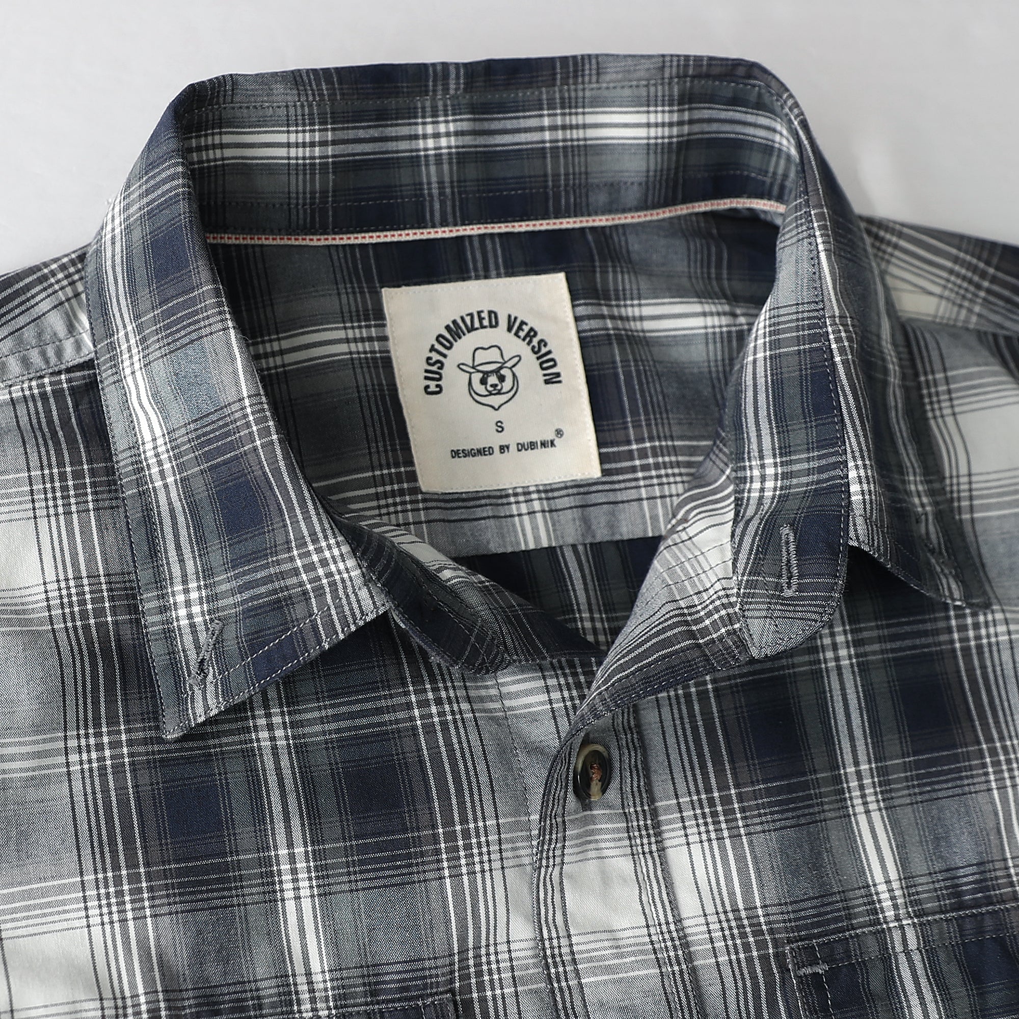 Dubinik® Mens Long Sleeve Button Down Shirts Casual Plaid Shirt with Practical Double Pockets Comfortable and Soft#0050019