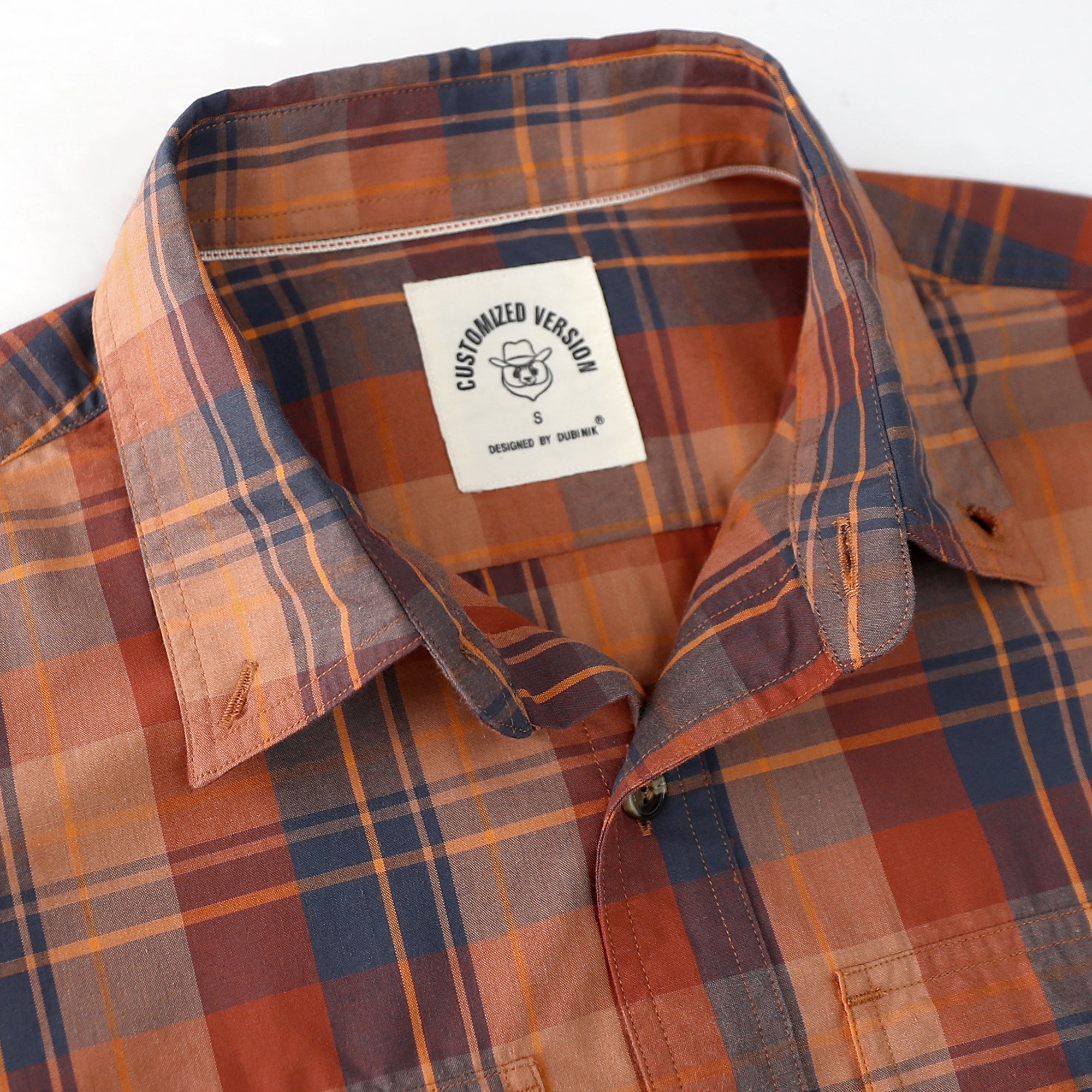 Dubinik® Mens Long Sleeve Button Down Shirts Casual Plaid Shirt with Practical Double Pockets Comfortable and Soft#0050025