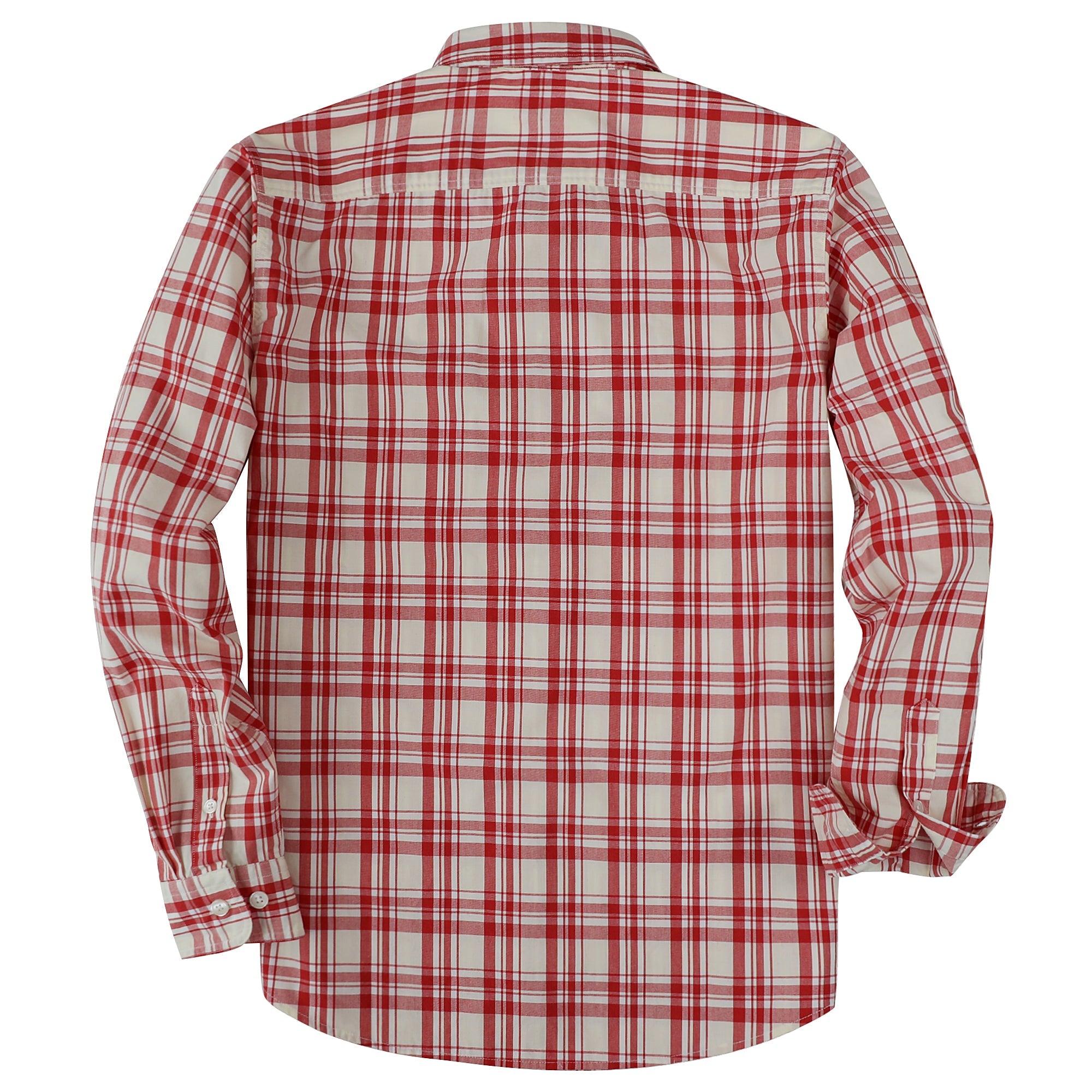 Dubinik® Mens Long Sleeve Button Down Shirts Casual Plaid Shirt with Practical Double Pockets Comfortable and Soft#0050005
