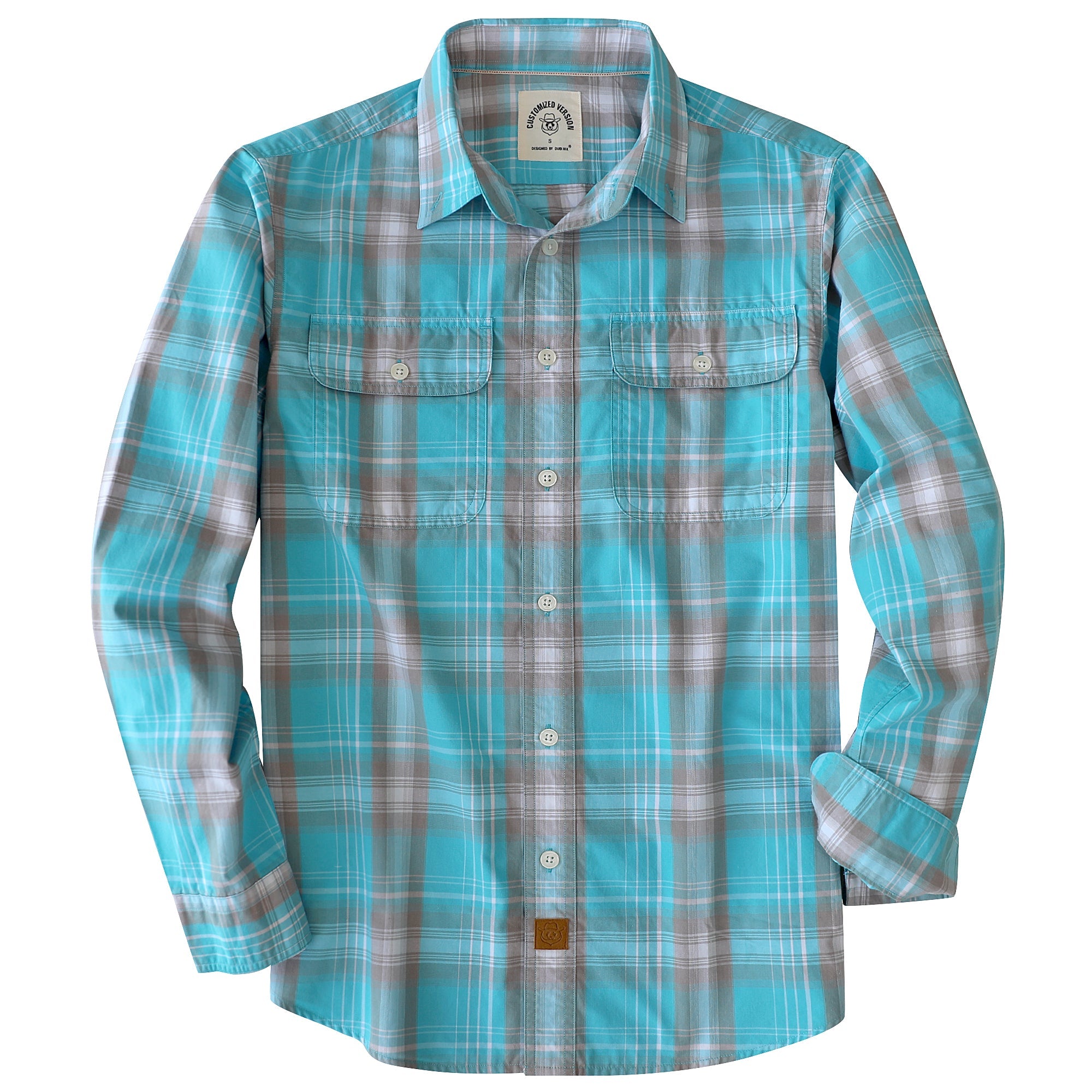 Dubinik® Mens Long Sleeve Button Down Shirts Casual Plaid Shirt with Practical Double Pockets Comfortable and Soft#0050024