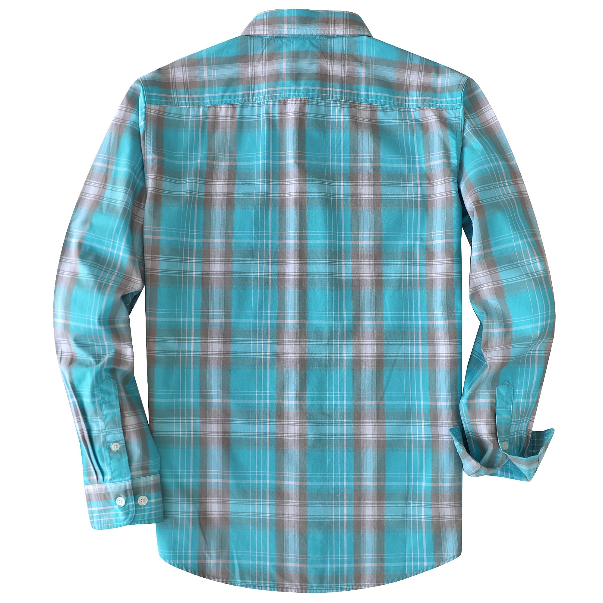 Dubinik® Mens Long Sleeve Button Down Shirts Casual Plaid Shirt with Practical Double Pockets Comfortable and Soft#0050024