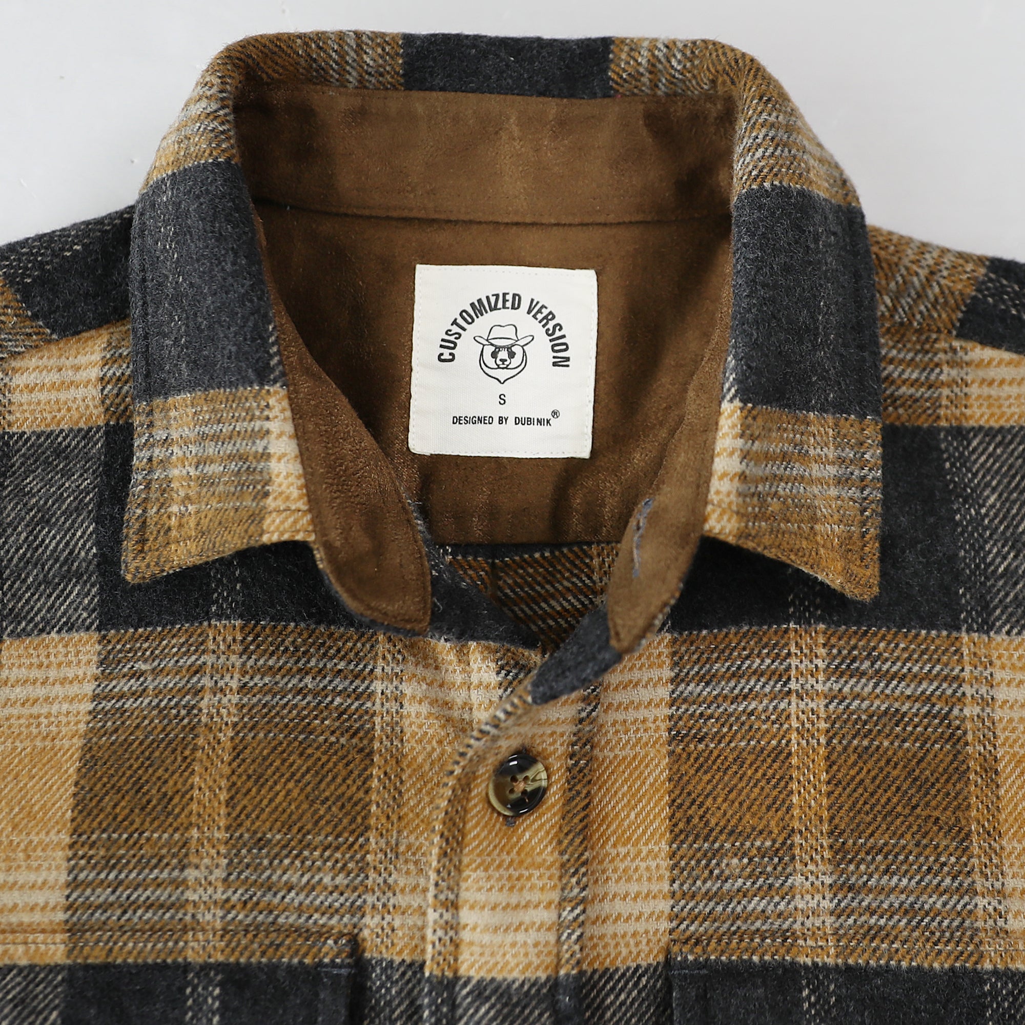 Dubinik® 13oz Ultra Heavyweight Mens Flannel Shirts Long Sleeve Casual Button Down Pocket Soft Warm Cotton Shirt#84007