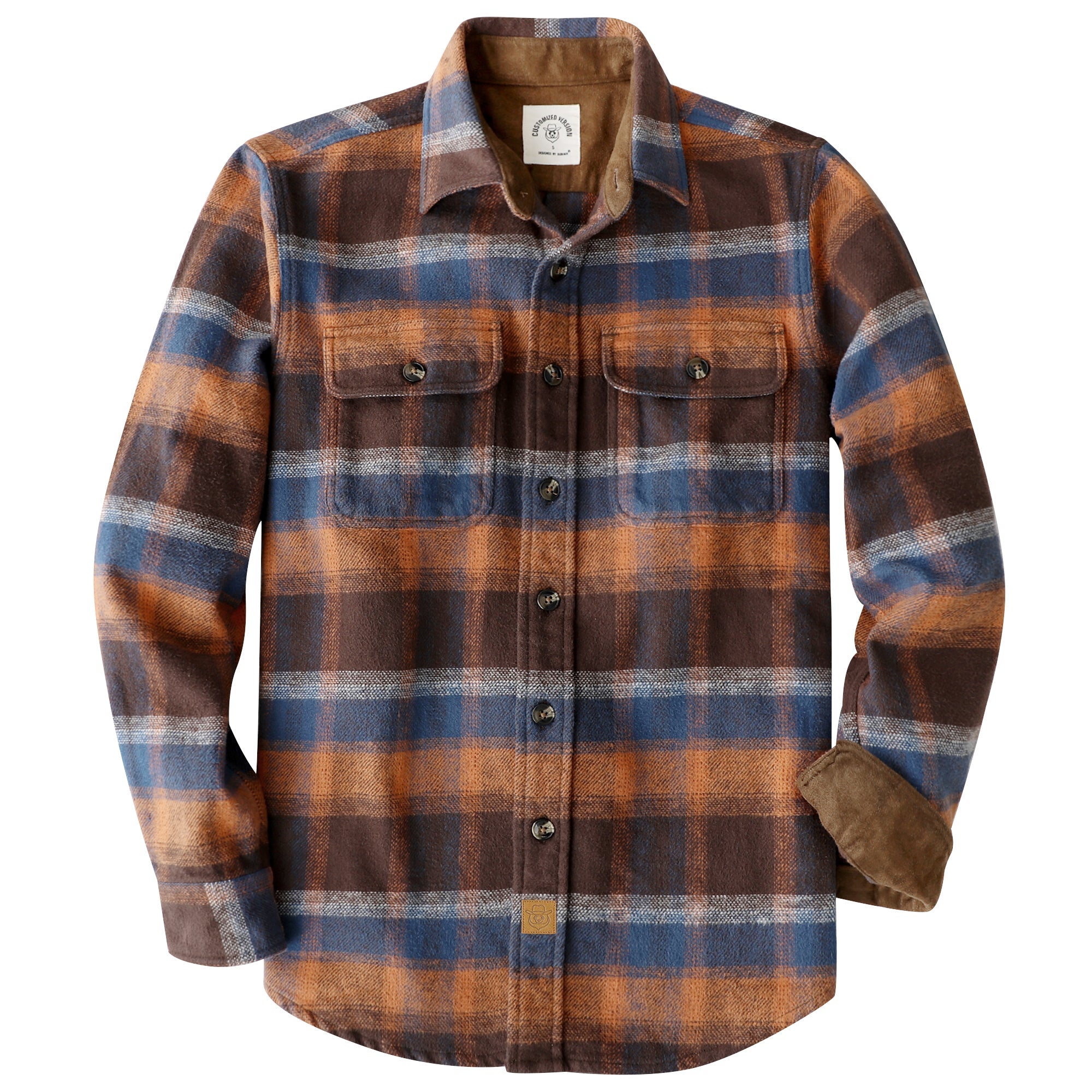 Dubinik® 13oz Ultra Heavyweight Mens Flannel Shirts Long Sleeve Casual Button Down Pocket Soft Warm Cotton Shirt#84006